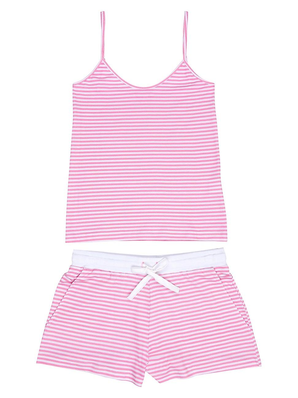 Womens Peony Stripe Jersey Camisole Set Product Image