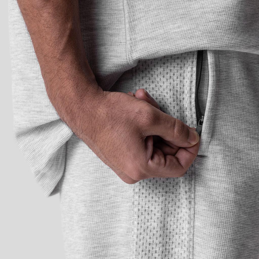 0957. Waffle Knit Relaxed Sweatpant - Heather Grey Product Image