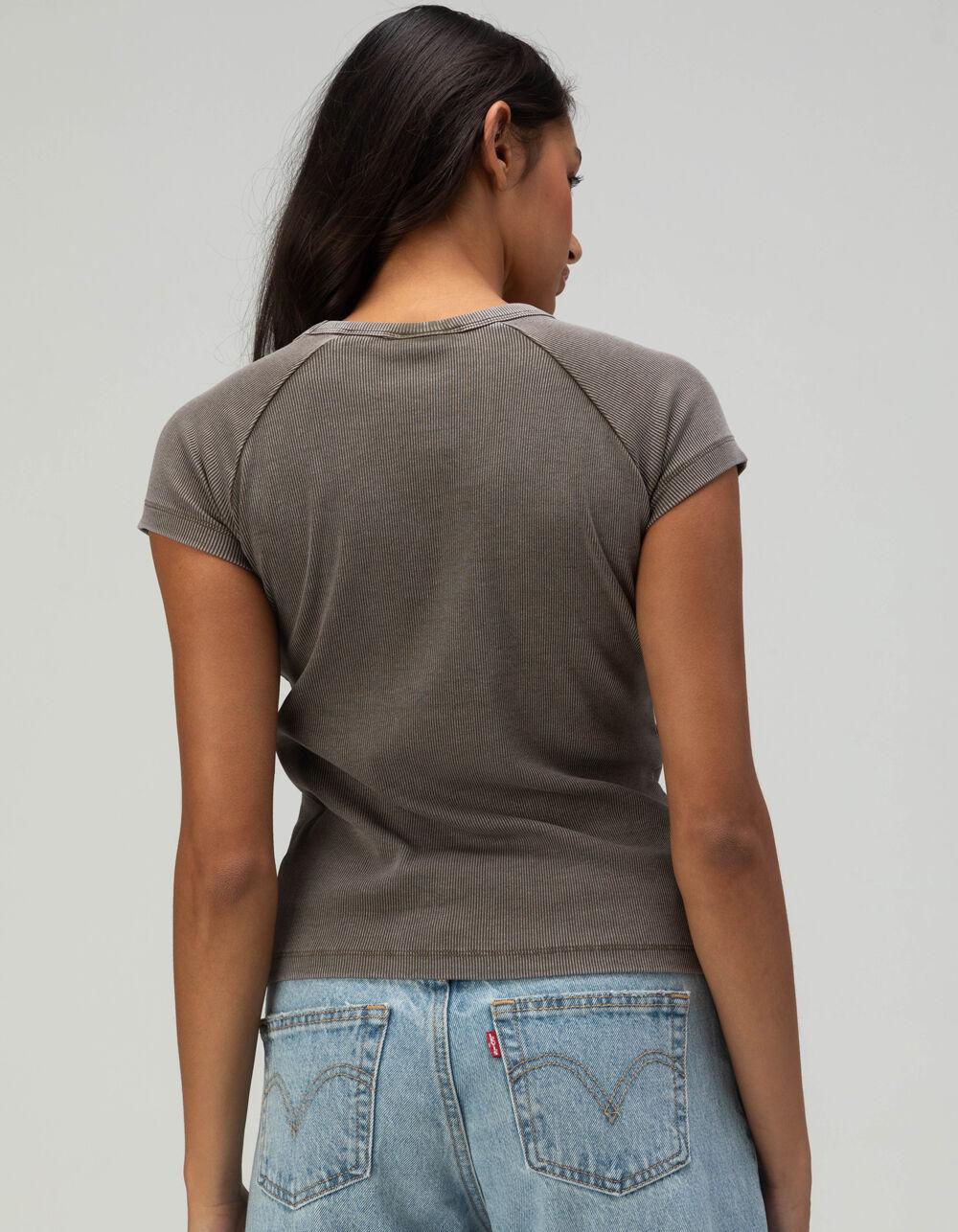 JJXX Friend Stretch Wash Womens Knit Tee - OFF-BLACK Product Image