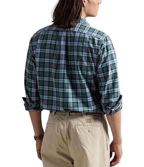 Polo Ralph Lauren Classic Fit Plaid Oxford Long Sleeve Woven Shirt Product Image