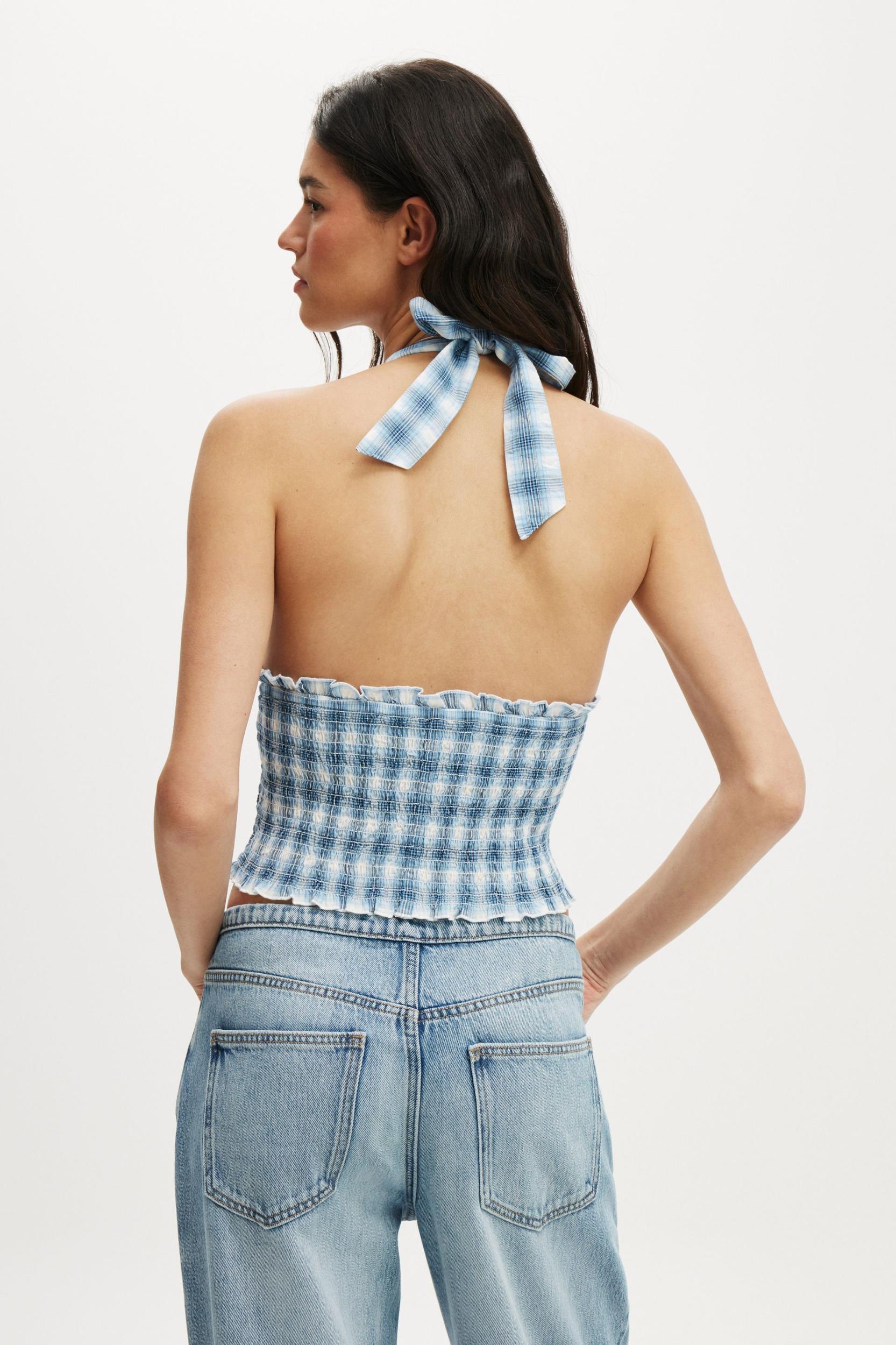 Alina Shirred Halter Top Product Image