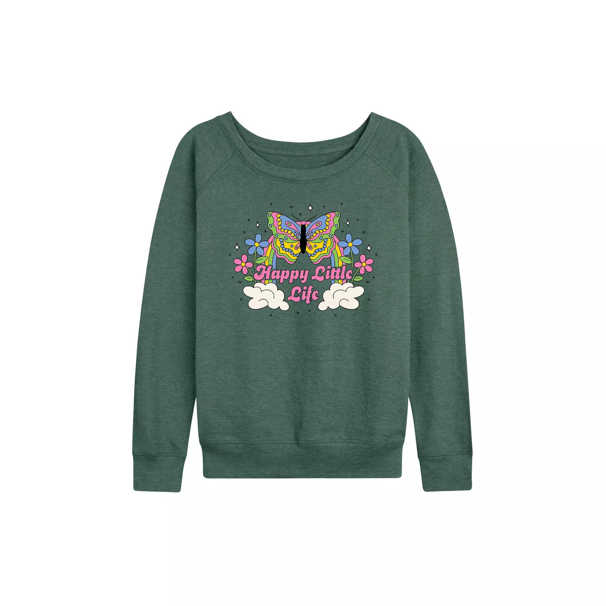 Women's Happy Little Life French Terry Long Sleeve Tee,  Product Image