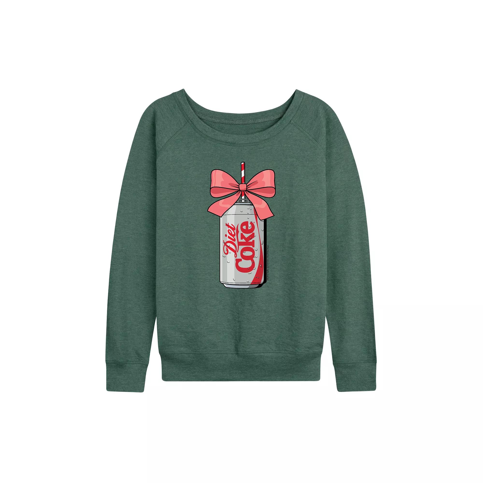 Women's Diet Coke Can Bow French Terry Long Sleeve Tee,  Product Image