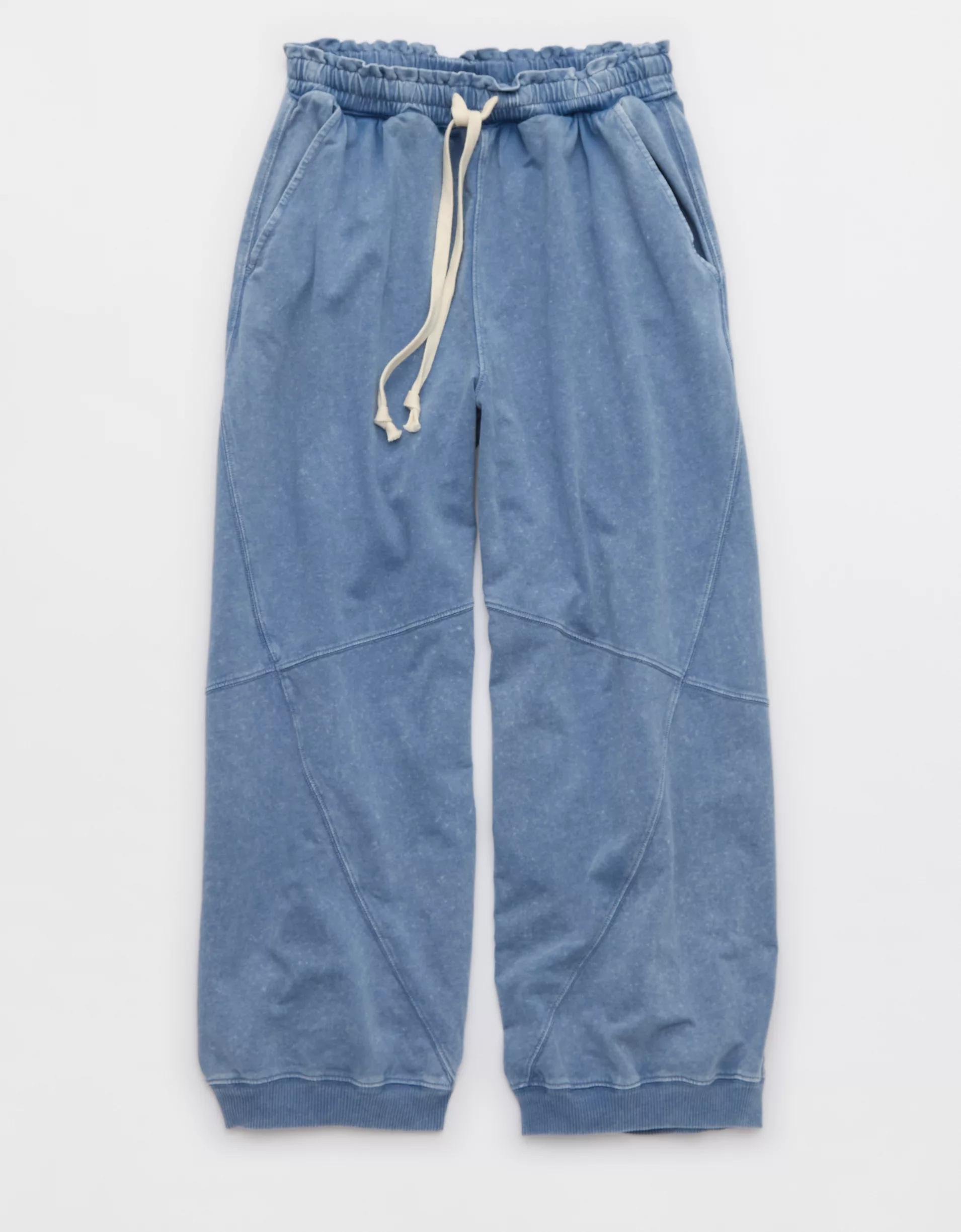 Aerie Baggy Barrel Leg Fleece Pant Product Image