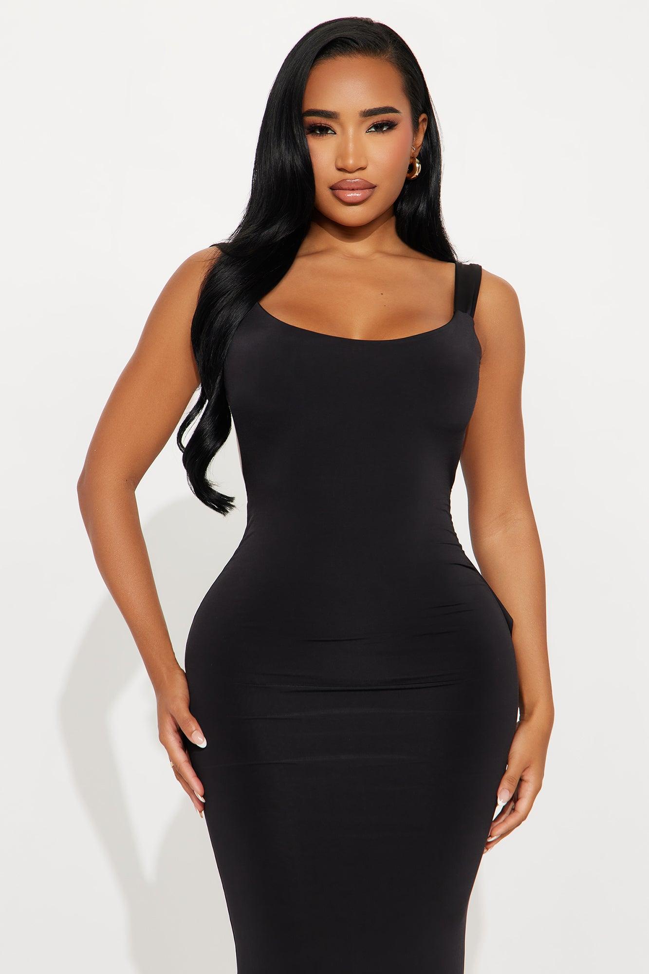 Elegant Backless Bow Maxi Dress - Black Female Product Image