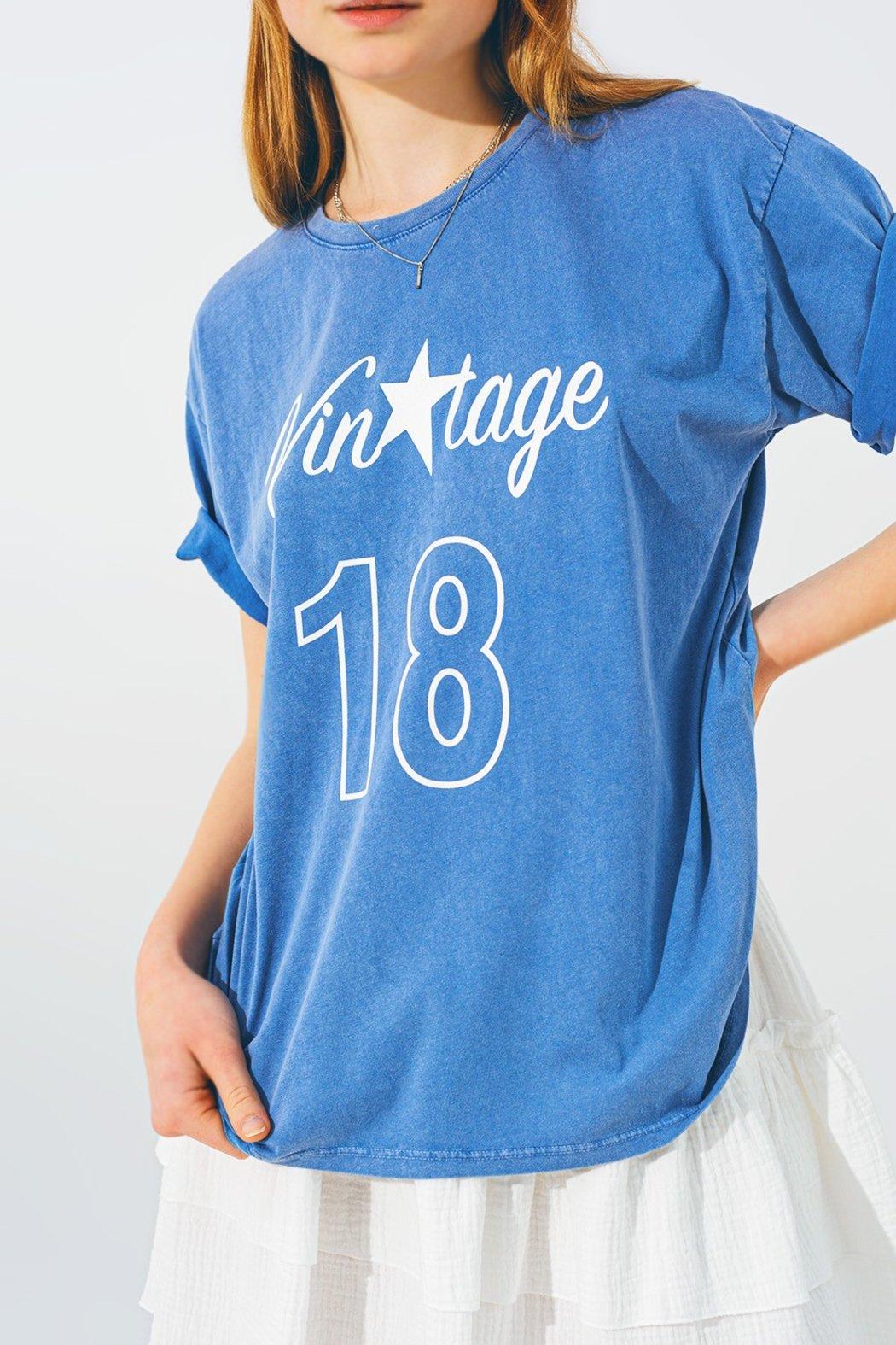 Vintage Tee 18 Text Product Image