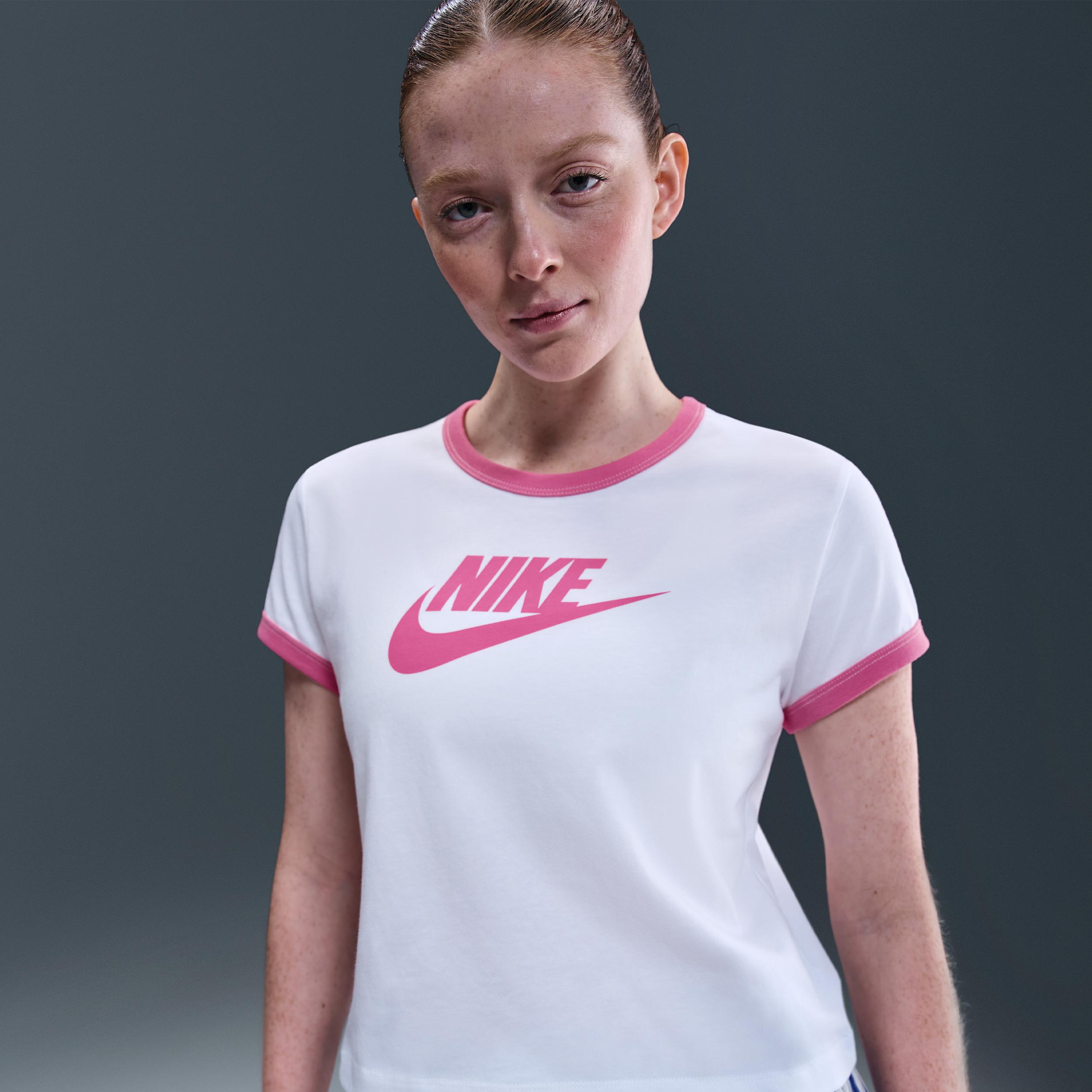 Womens Nike Sportswear Graphic Ringer T-Shirt | IF4072-101 Product Image