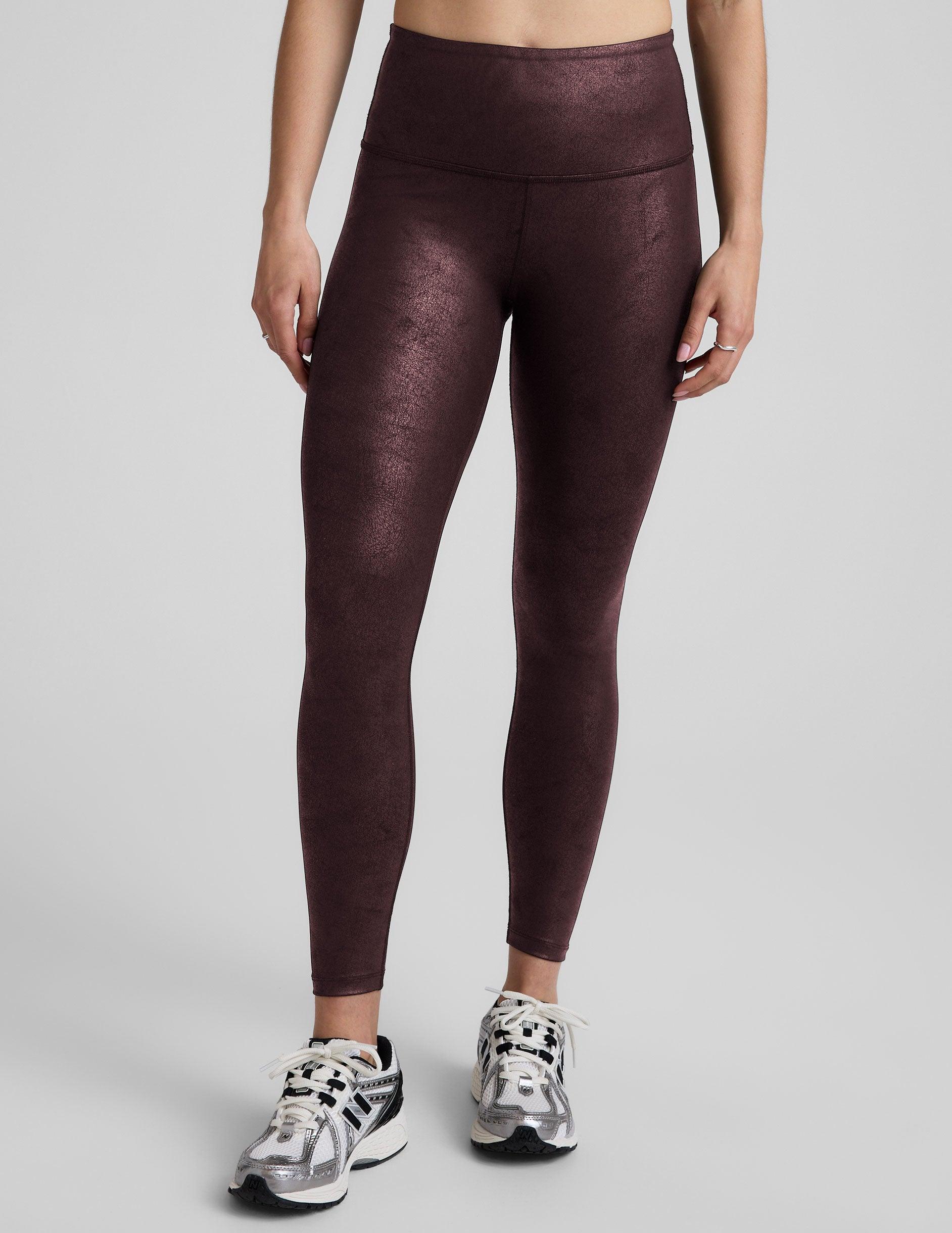 Leatherette High Waisted Midi Legging Product Image
