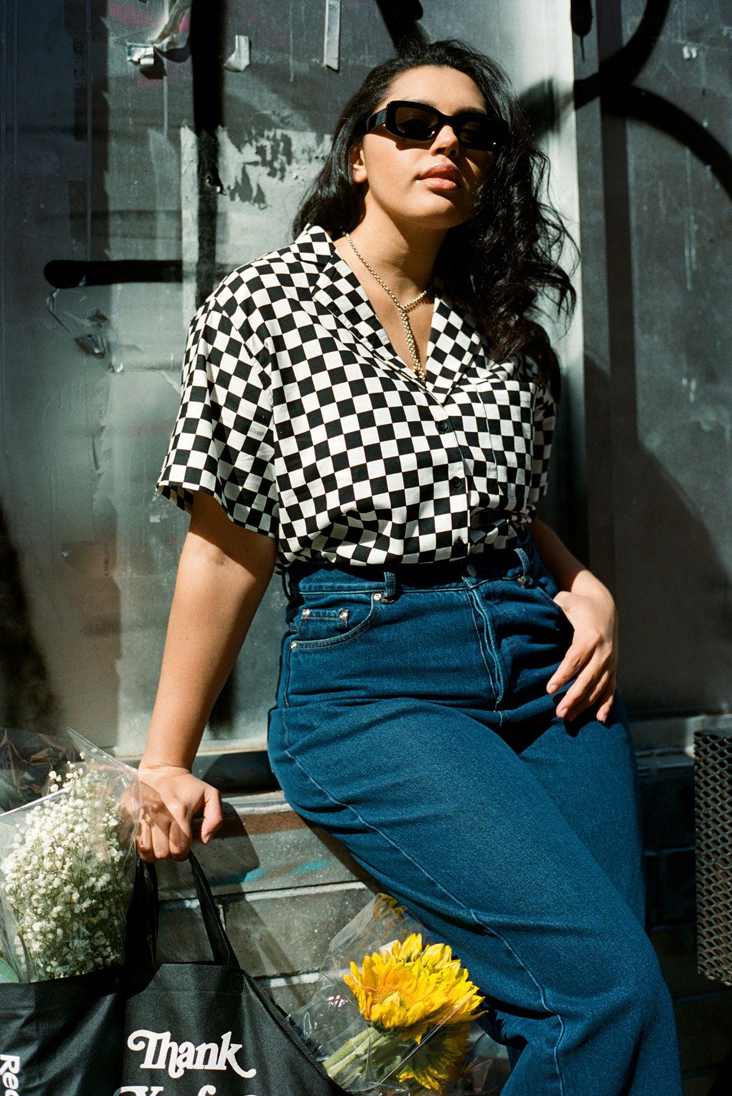 Archive | Lounge Top - Black Check Product Image