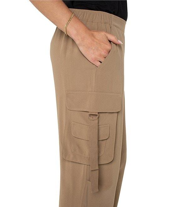 Liverpool Los Angeles Pull-On Cinch Hem Parachute Cropped Cargo Pants Product Image