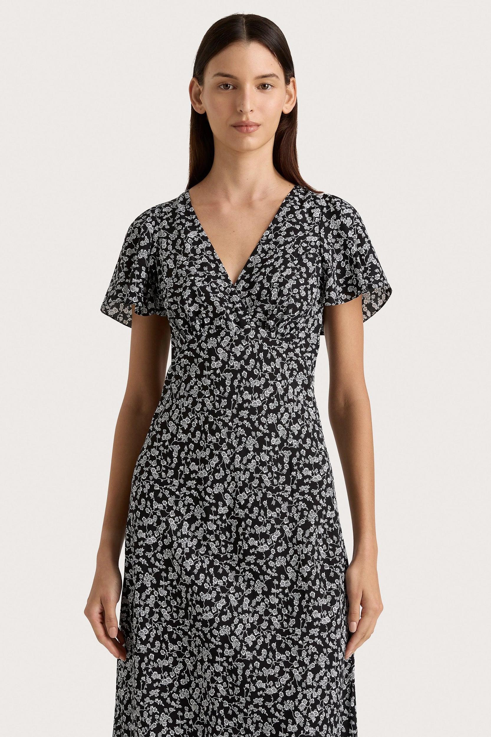 Boda Midi Dress Amaryllis Floral Black - Final Sale Product Image