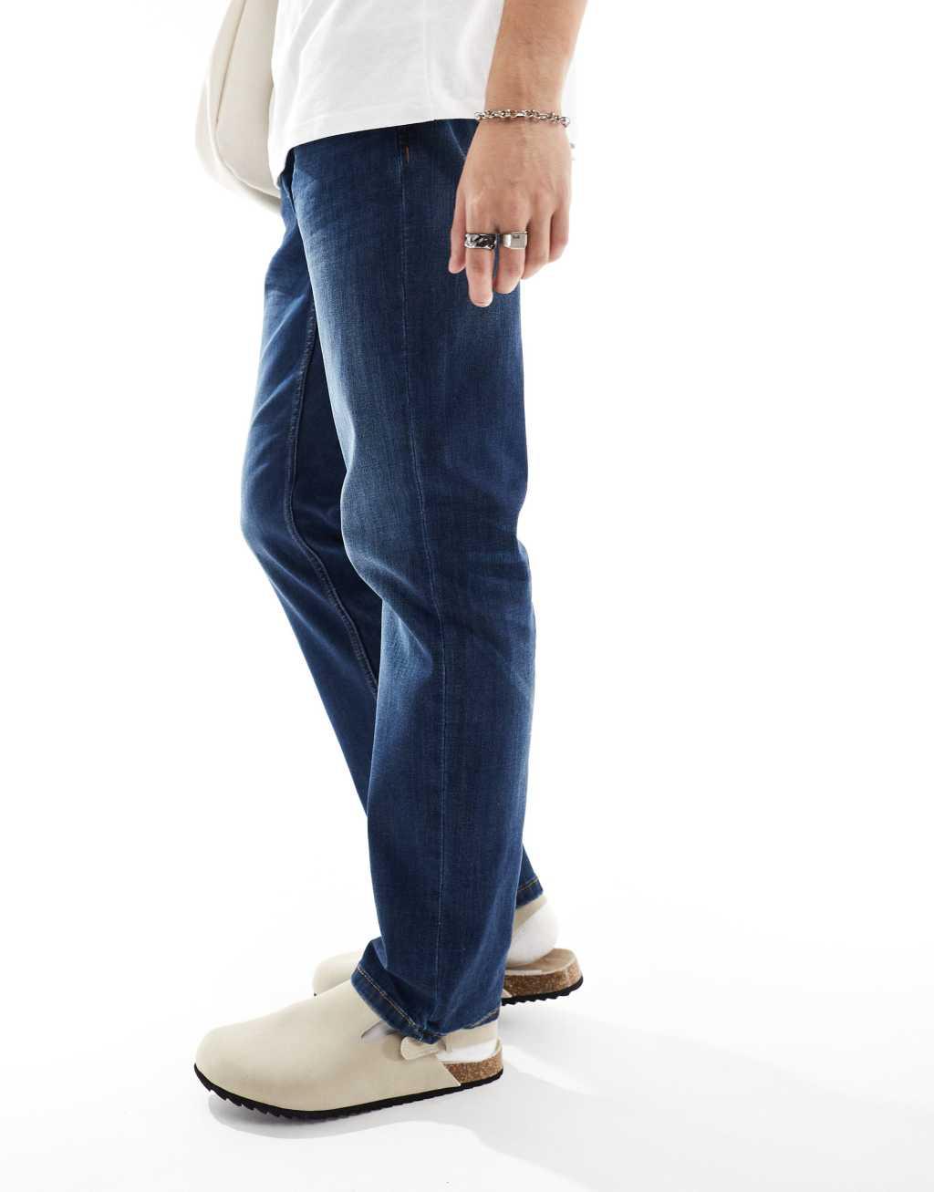 Only & Sons regular fit jeans in blue Product Image