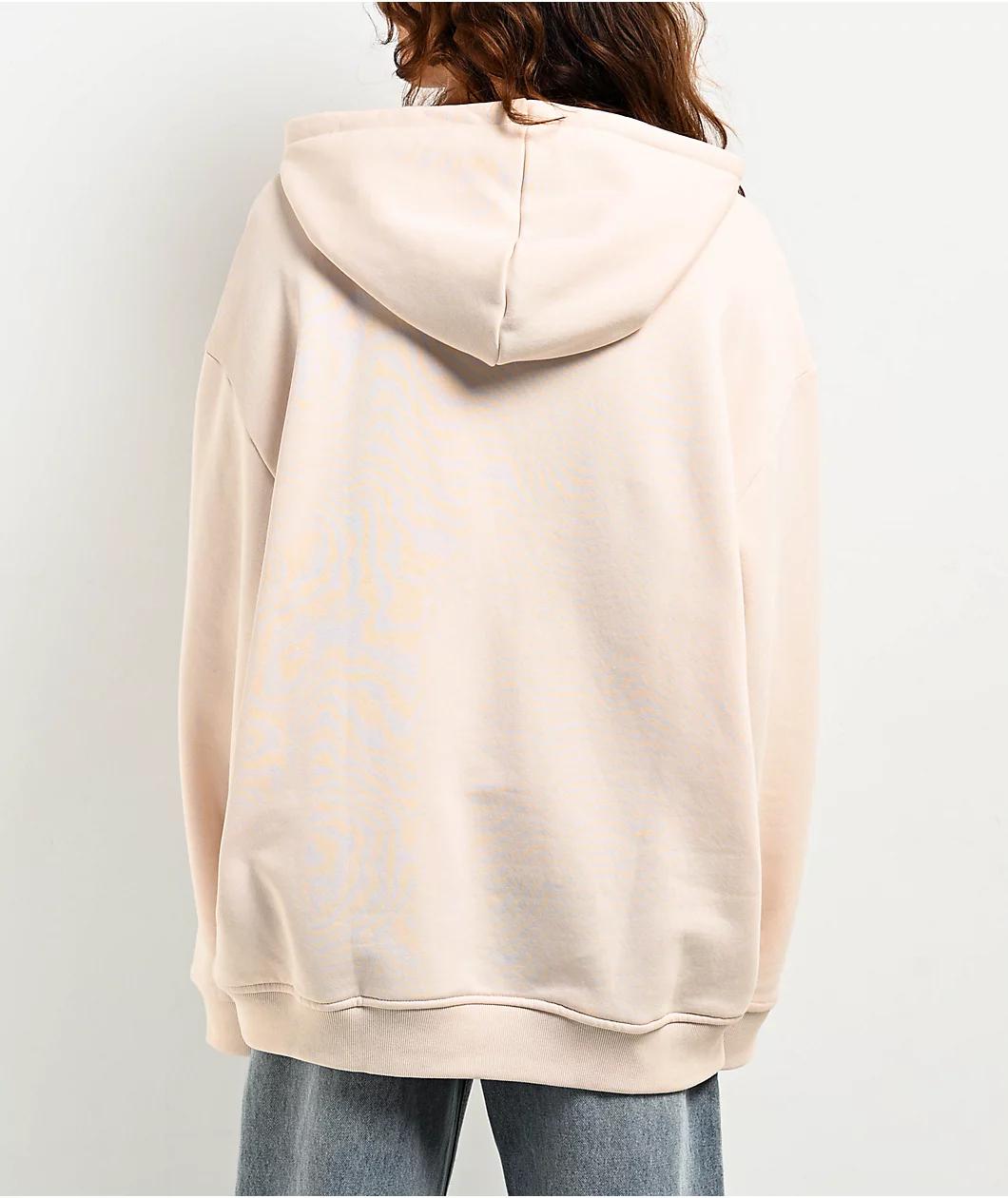 adidas Essentials Oversized Crème Hoodie Product Image