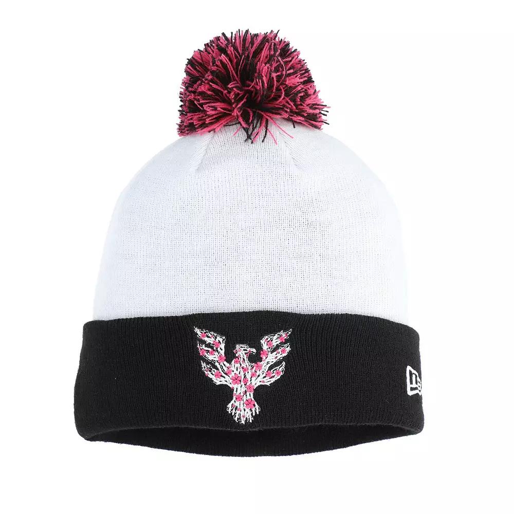 Men's New Era  White D.C. United Jersey Hook Cuff Knit Hat with Pom, Dcu White Product Image