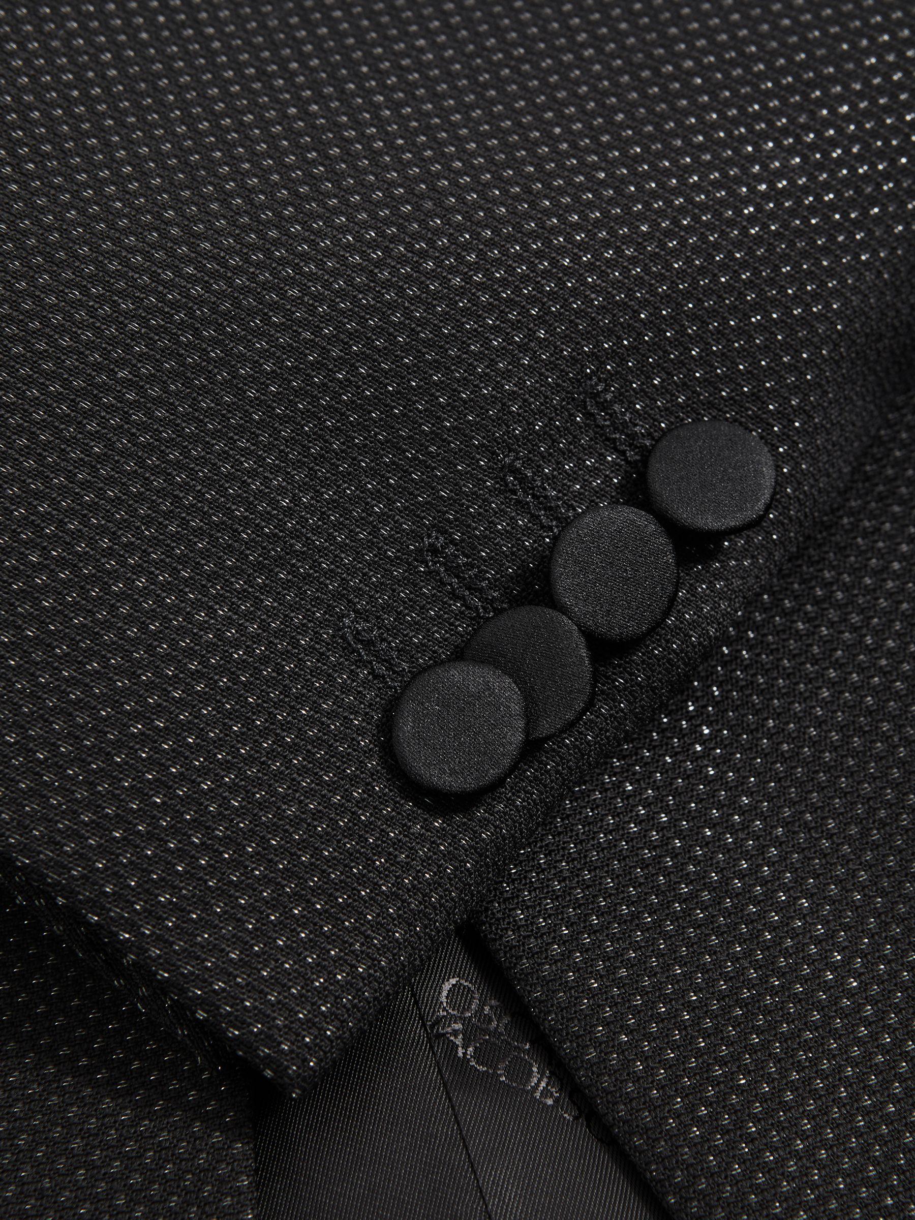 Oscar Jacobson Slim Fit Single Breasted Blazer in Black Product Image