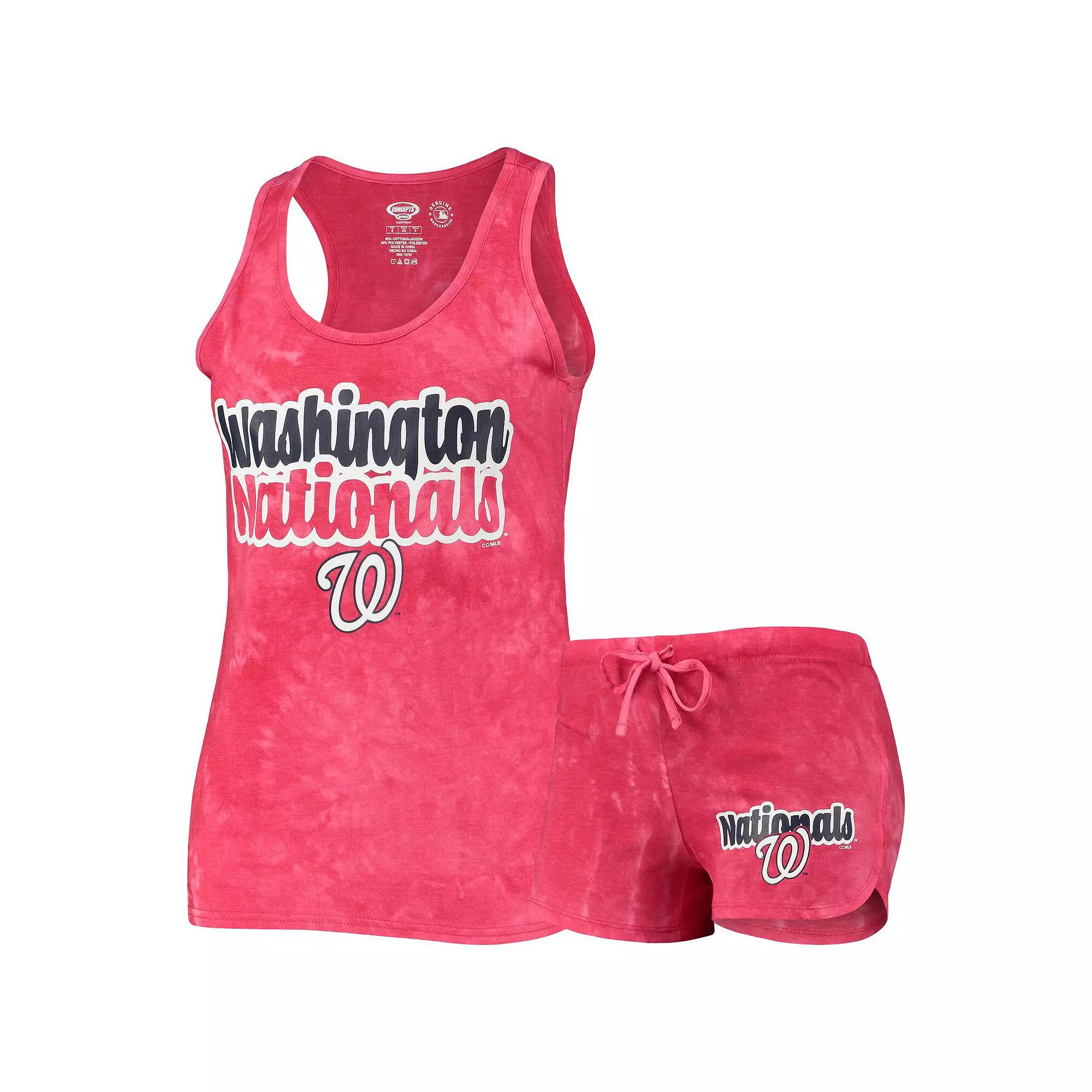 Women's Concepts Sport Red Washington Nationals Billboard Racerback Tank Top & Shorts Set,  Product Image