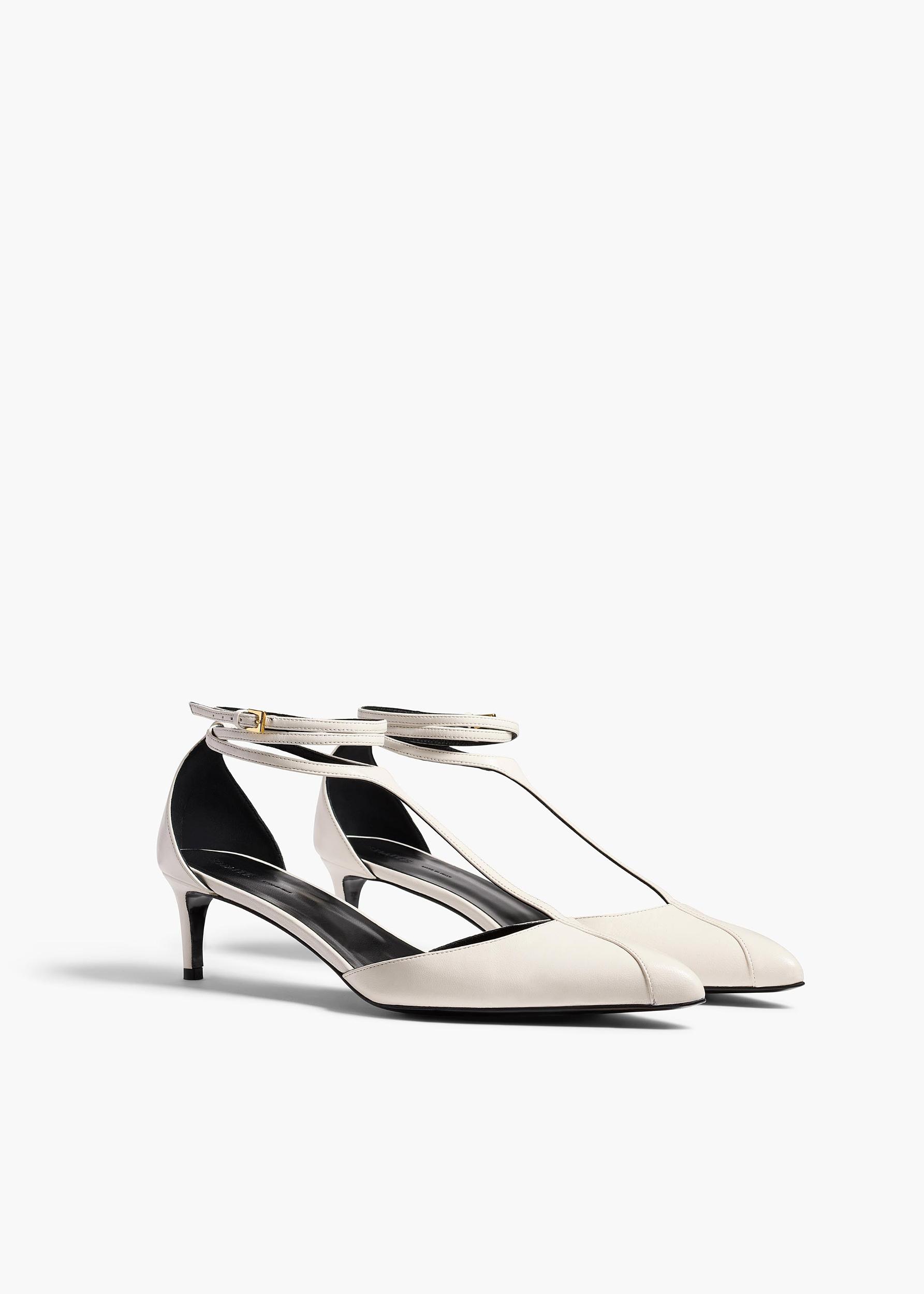 Mia Pump in Optic White Leather Product Image
