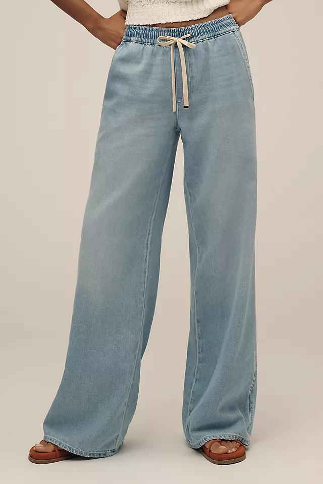 7 For All Mankind High-Rise Wide-Leg Pull-On Jeans Product Image
