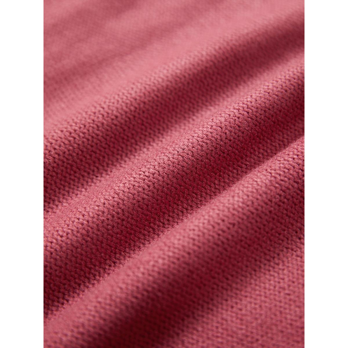 Plus Size Solid Patched Pocket Open Front Long Sleeve Cardigan Russet Women Casual Loose Long Sleeve Everyday Cardigans BloomChic 22-24/3X Product Image