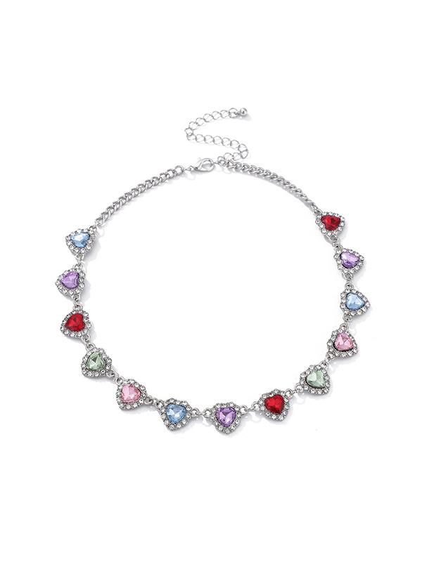 Geometric Heart Shape Necklaces Accessories Product Image