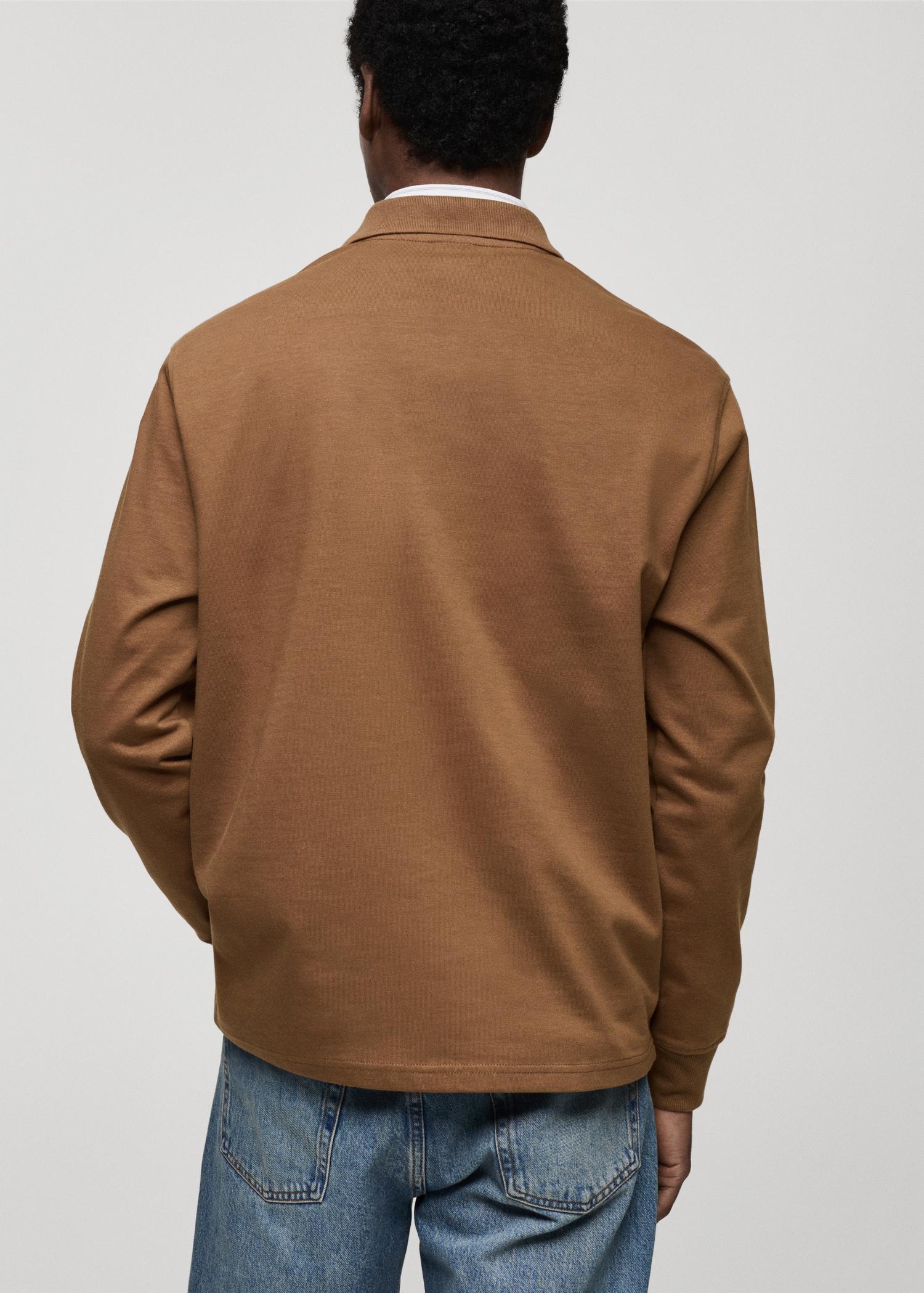 100% cotton polo sweatshirt - Men | MANGO USA Product Image