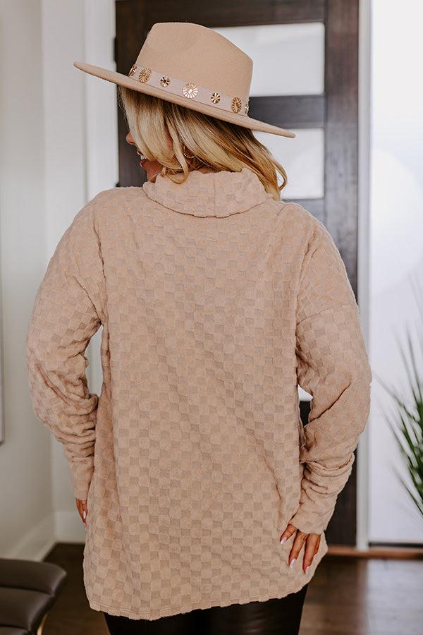 Whispering Winds Sweater Top In Iced Latte Product Image