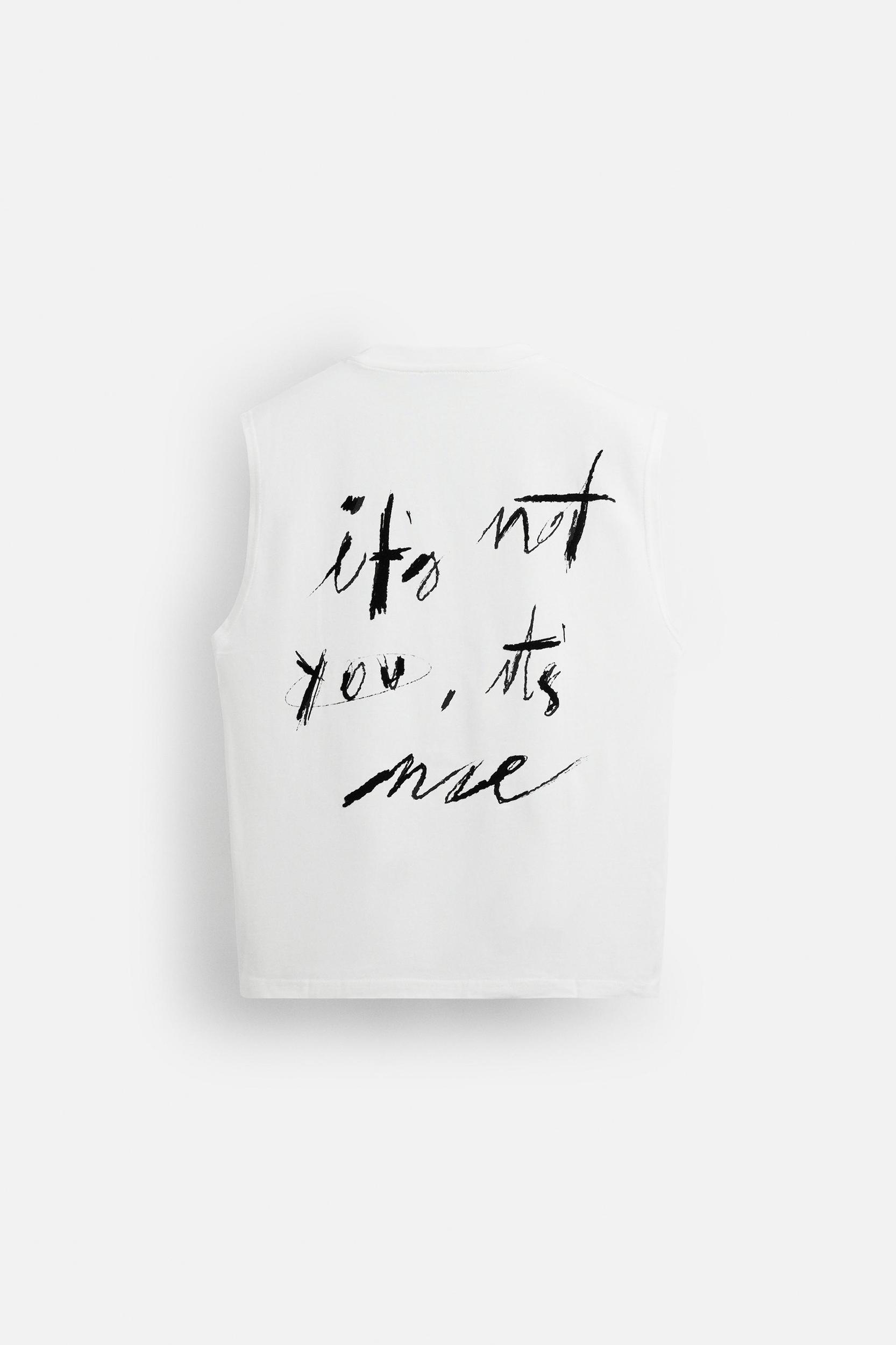 RELAXED FIT TEXT TANK TOP Product Image