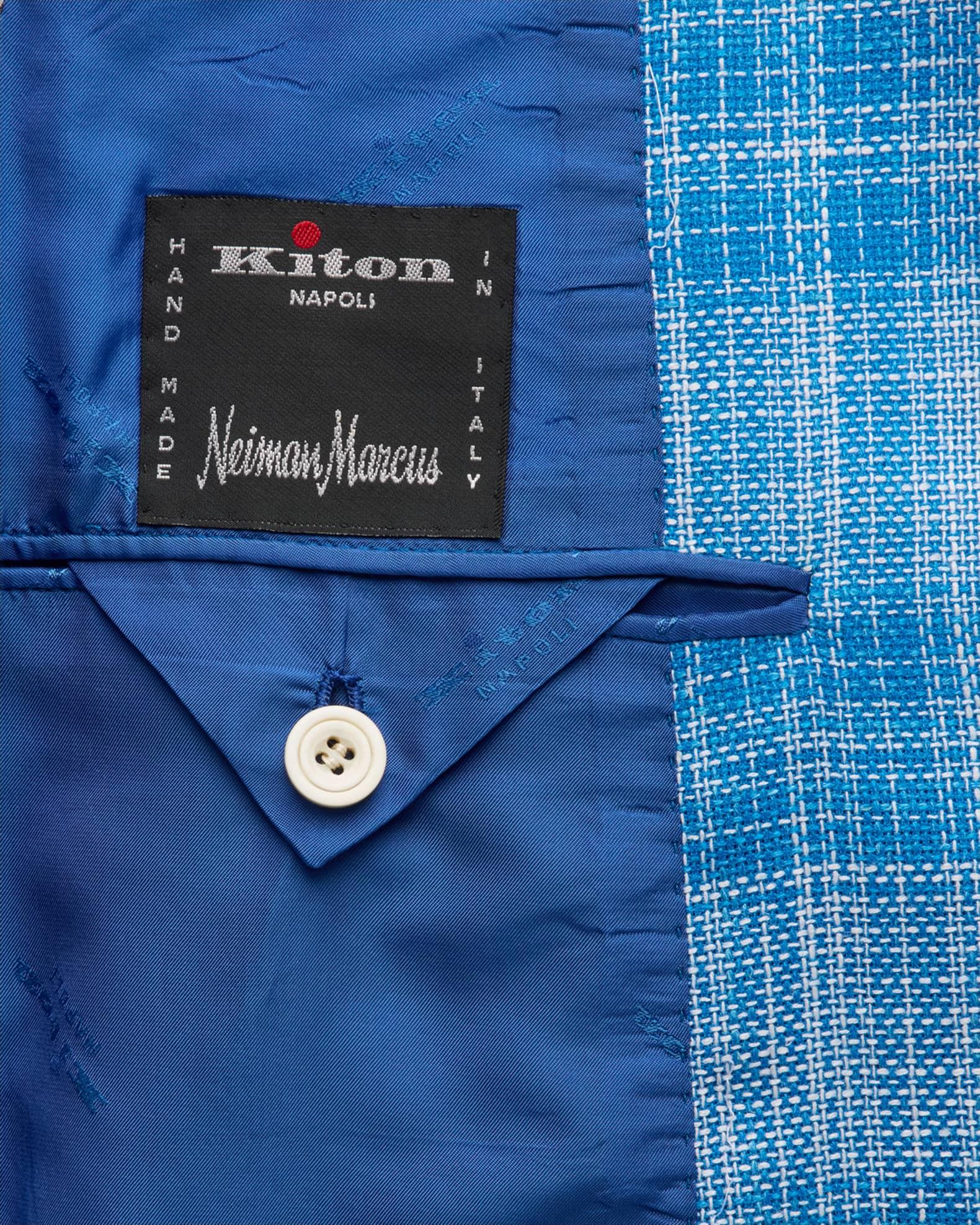 Men's Cashmere-Linen Plaid Sport Coat Product Image