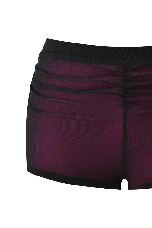 AVARIX HOSIERY LAYERED SHORT - PLUM Product Image