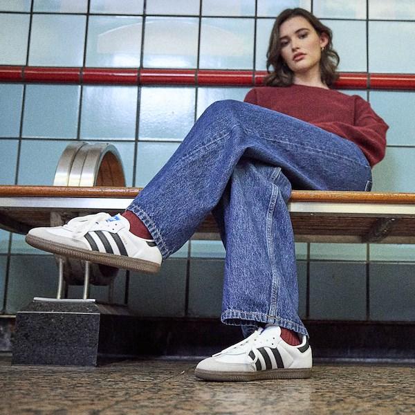 Womens adidas Samba OG Athletic Shoe - Cloud White / Core Black / Clear Granite Product Image