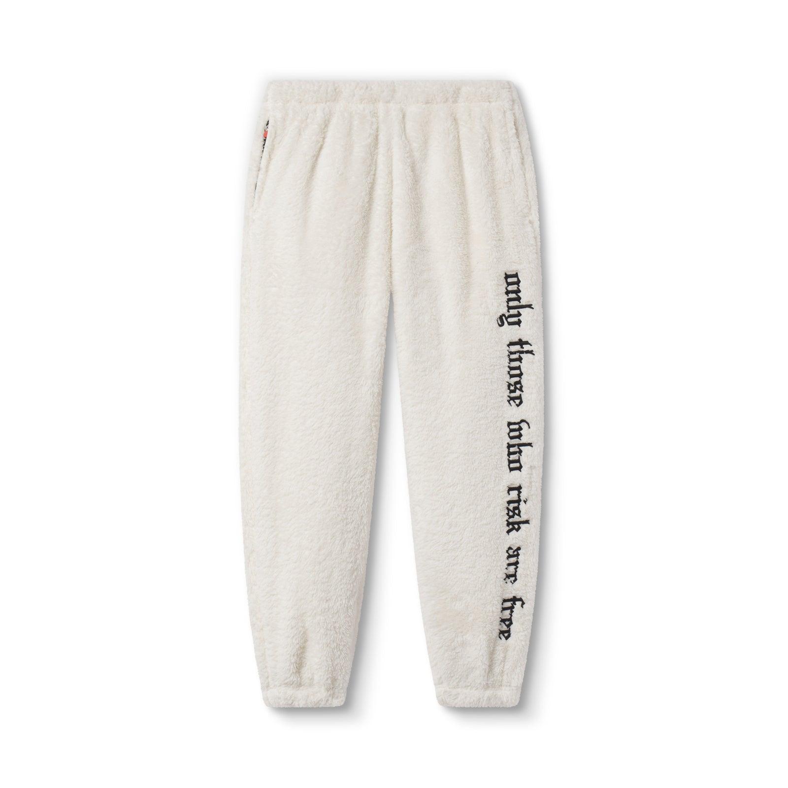1008. Womens Sherpa Recovery Sweats - Ivory Cream/Black Female Product Image
