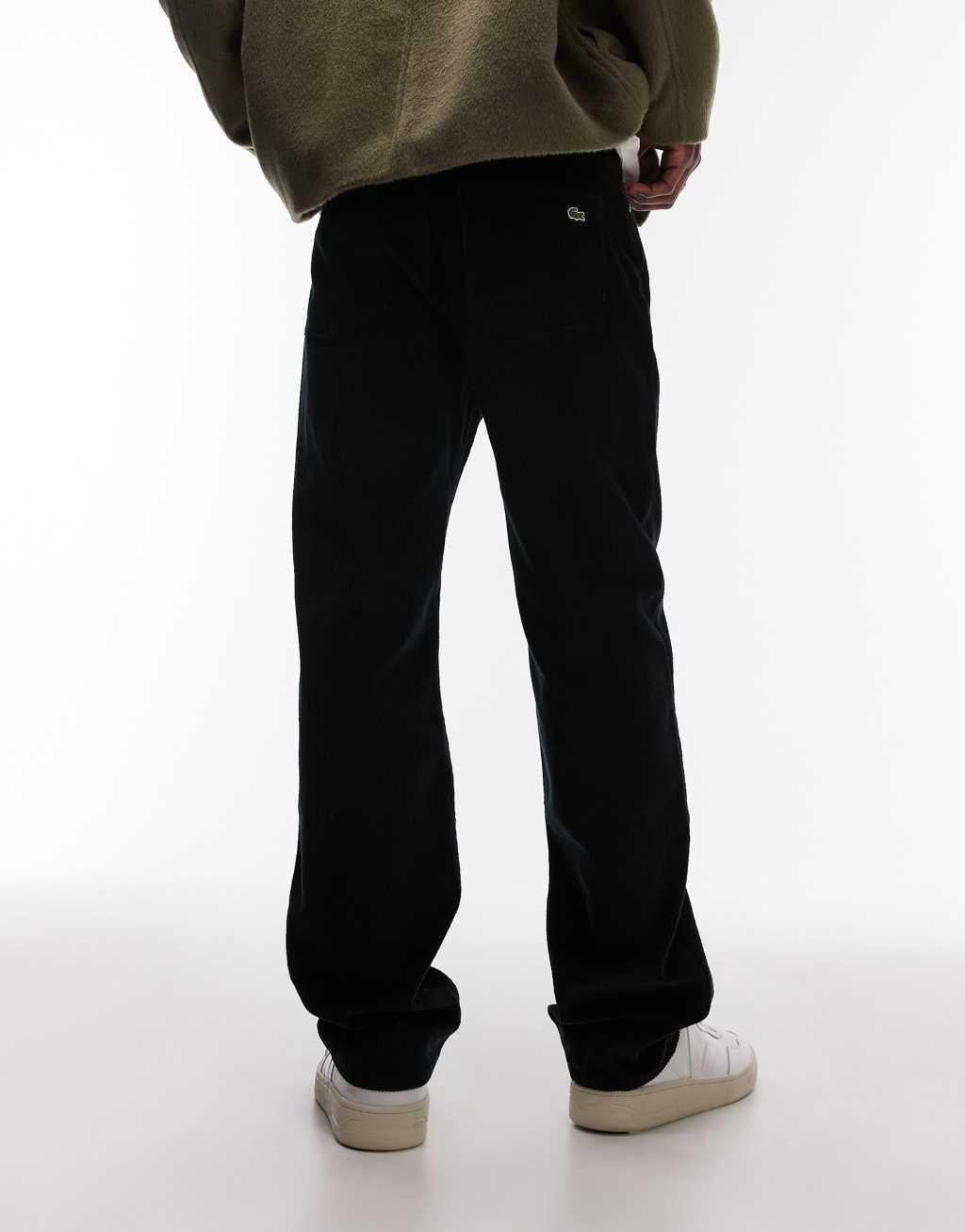 Lacoste cord pants in black  Product Image
