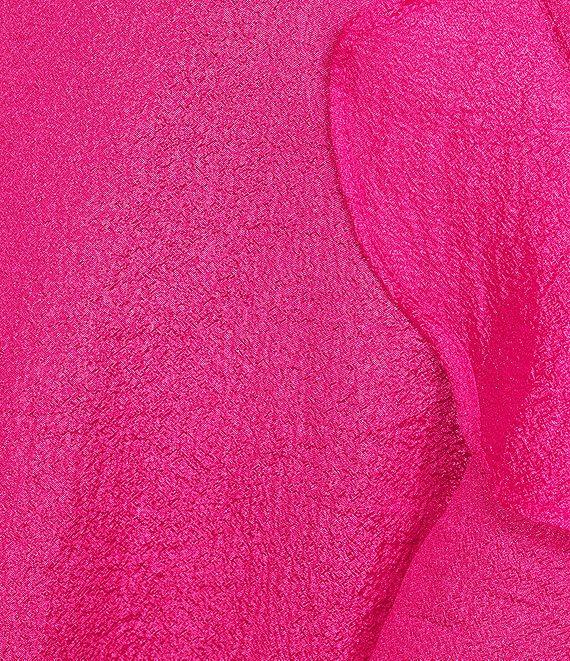 B. Darlin Crepe Organza Sweetheart Neck Spaghetti Strap Cascading Tiered Ruffle Hem Side Slit Lace Up Back Dress Product Image