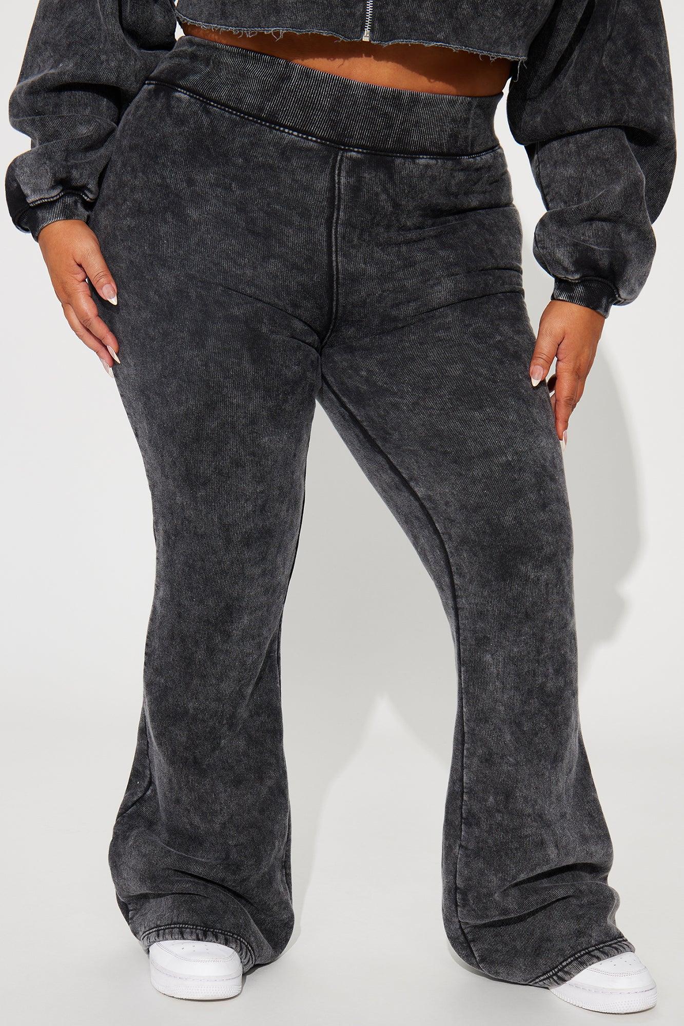 Brooklyn City Washed Sweatpants - Black Wash Product Image