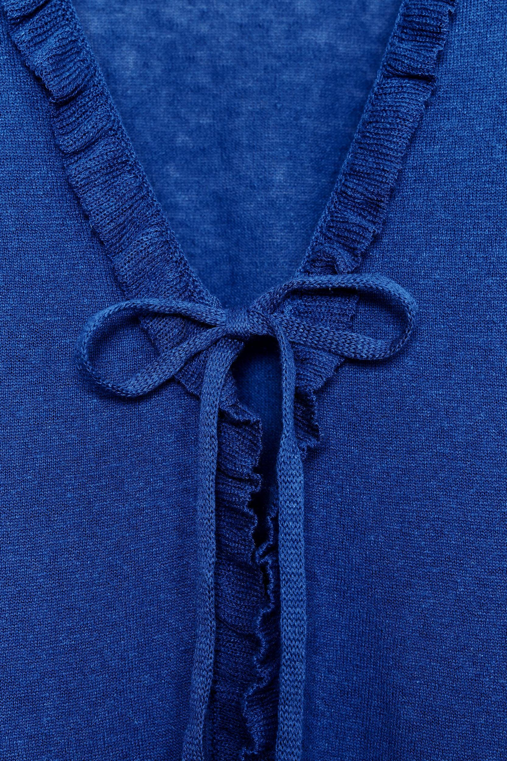 RUFFLED KNIT CARDIGAN Product Image