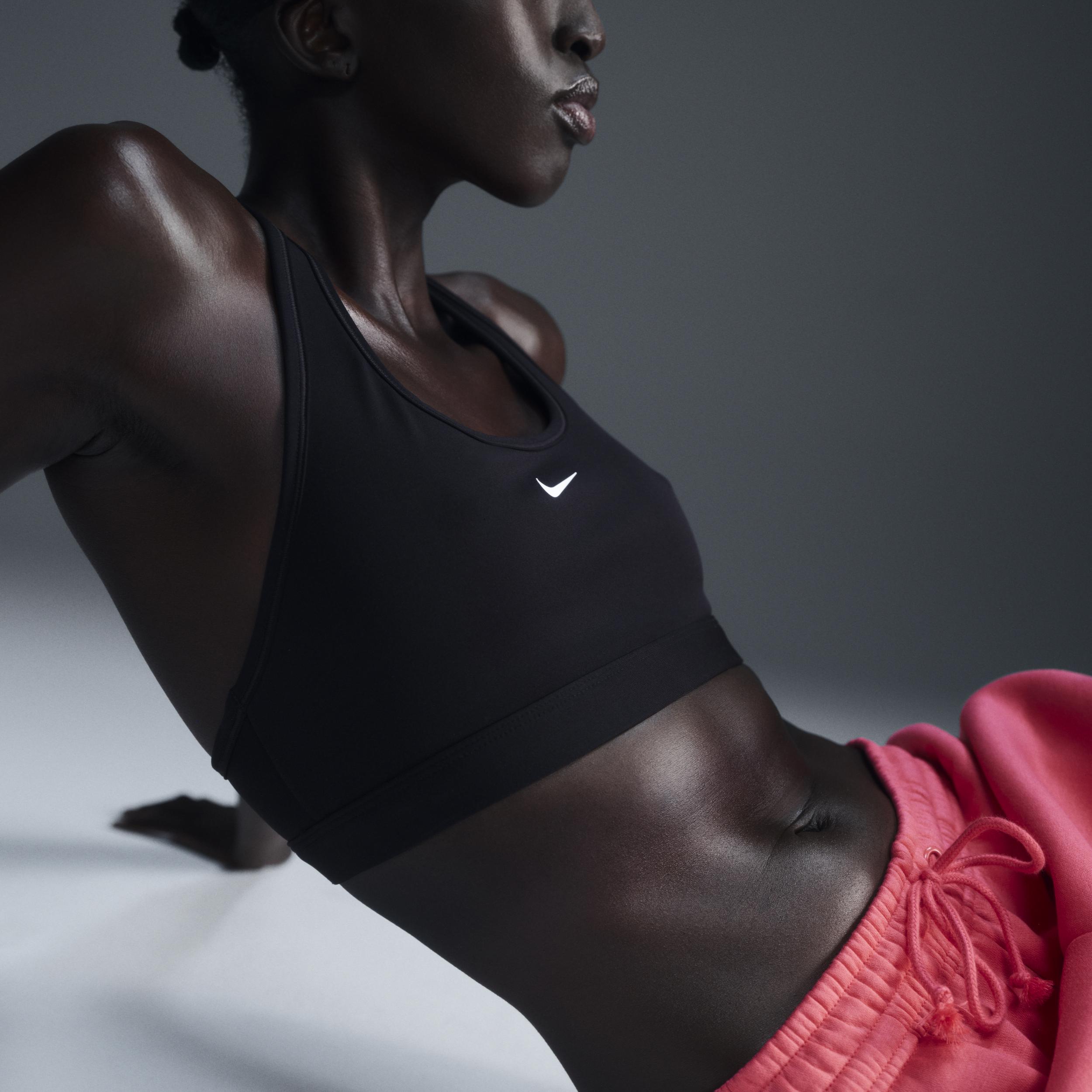 Nike Womens Swoosh Light Support Non-Padded Sports Bra | DX6817-010 Product Image