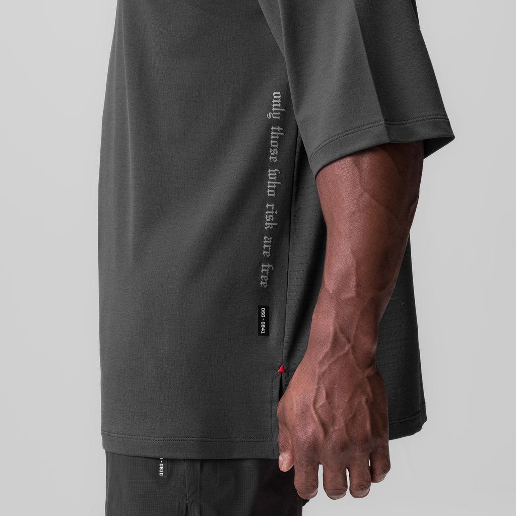 0841. 3D-Lite® 2.0 3/4-Sleeve Oversized Tee - Space Grey "OTWR" Product Image