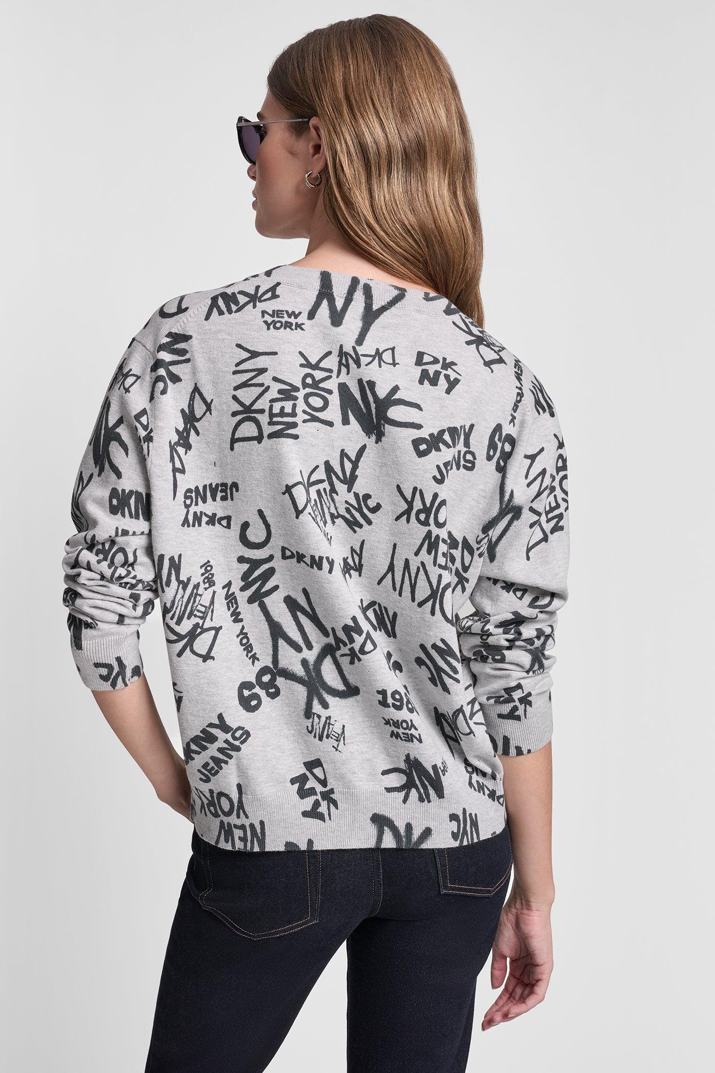 LOGO PRINTED V NECK PULLOVER Product Image