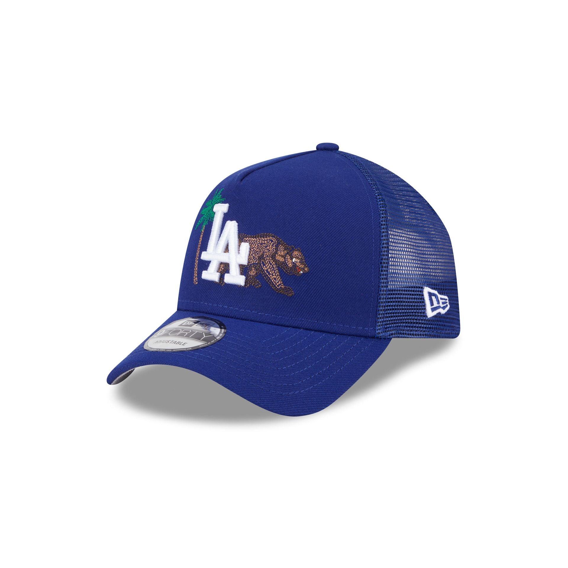 Los Angeles Dodgers State Stitch 9FORTY A-Frame Trucker Hat Male Product Image