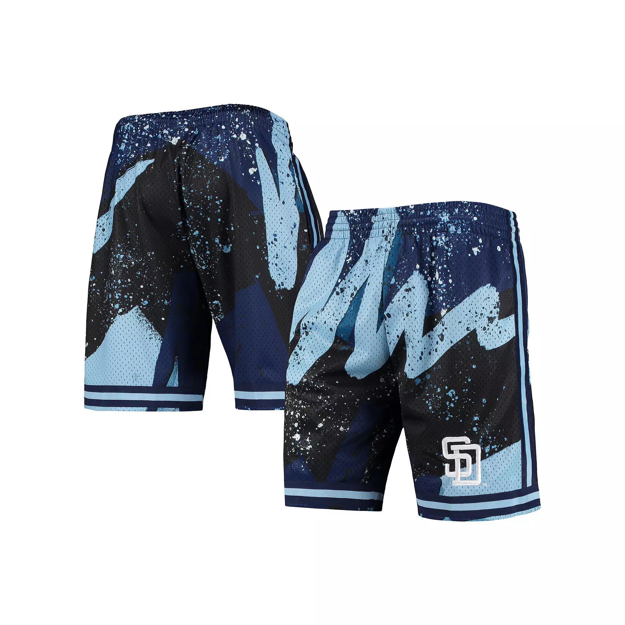 Men's Mitchell & Ness Black San Diego Padres Hyper Hoops Shorts, Size: 3XL Product Image