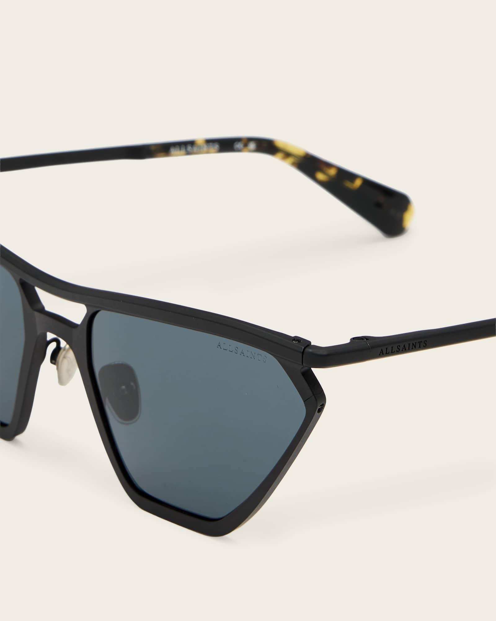 Hali Cat Eye Sunglasses MATTE BLACK | ALLSAINTS US Product Image