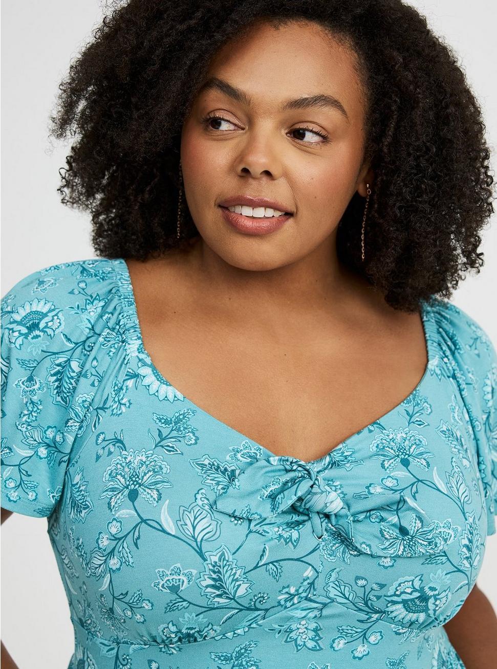 Mini Flutter-Sleeve Tie-Front Dress Product Image