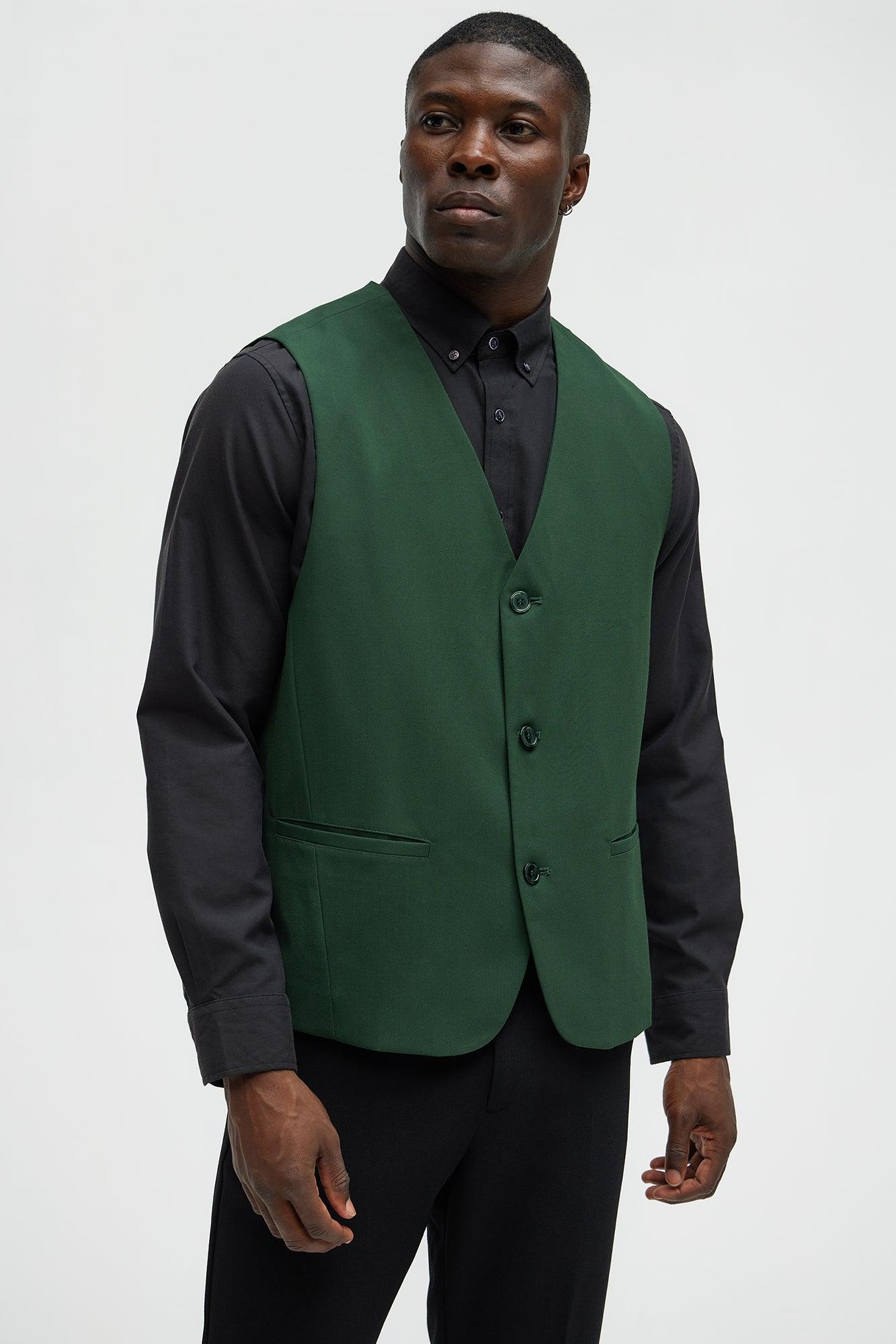 Modern Stretch Waistcoat - Green Product Image