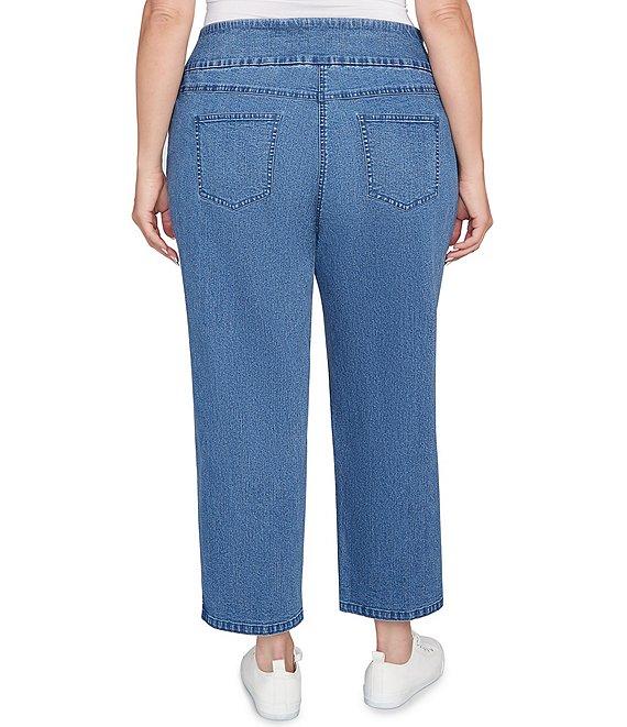 Ruby Rd. Plus Size Stretch Cotton-Blend Pull-On Ankle Jeans Product Image
