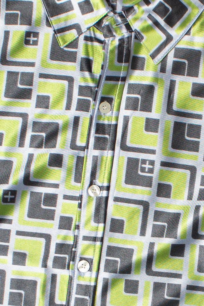 Mod 70's Square Long Sleeve Button Down Shirt Product Image