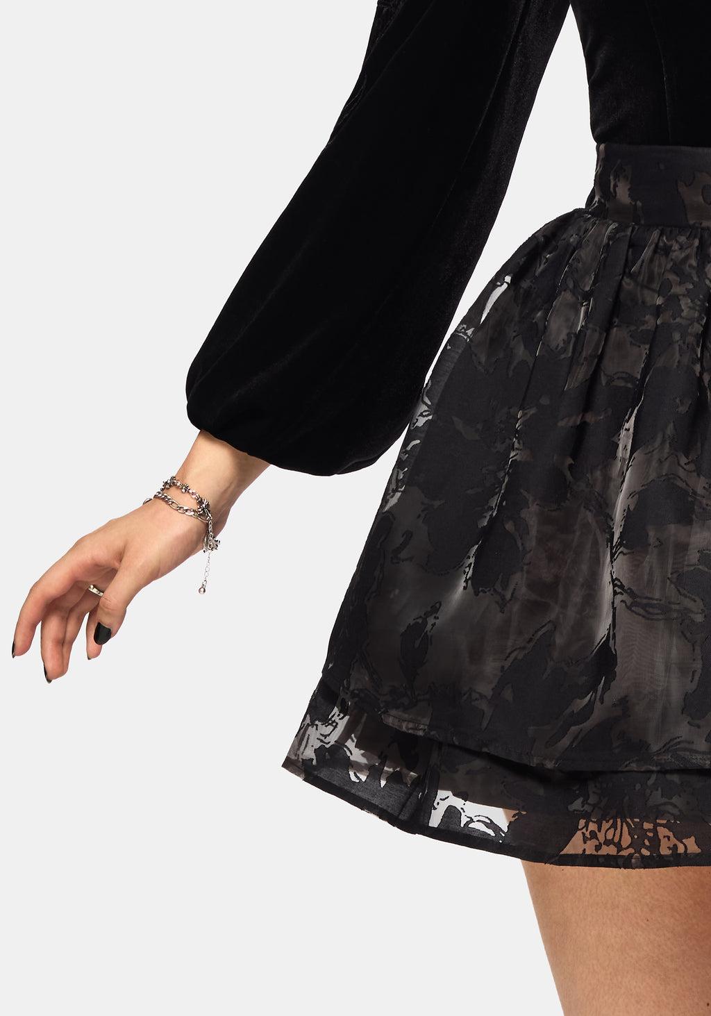 Spectre Layered Contrast Lining Mini Skirt Product Image