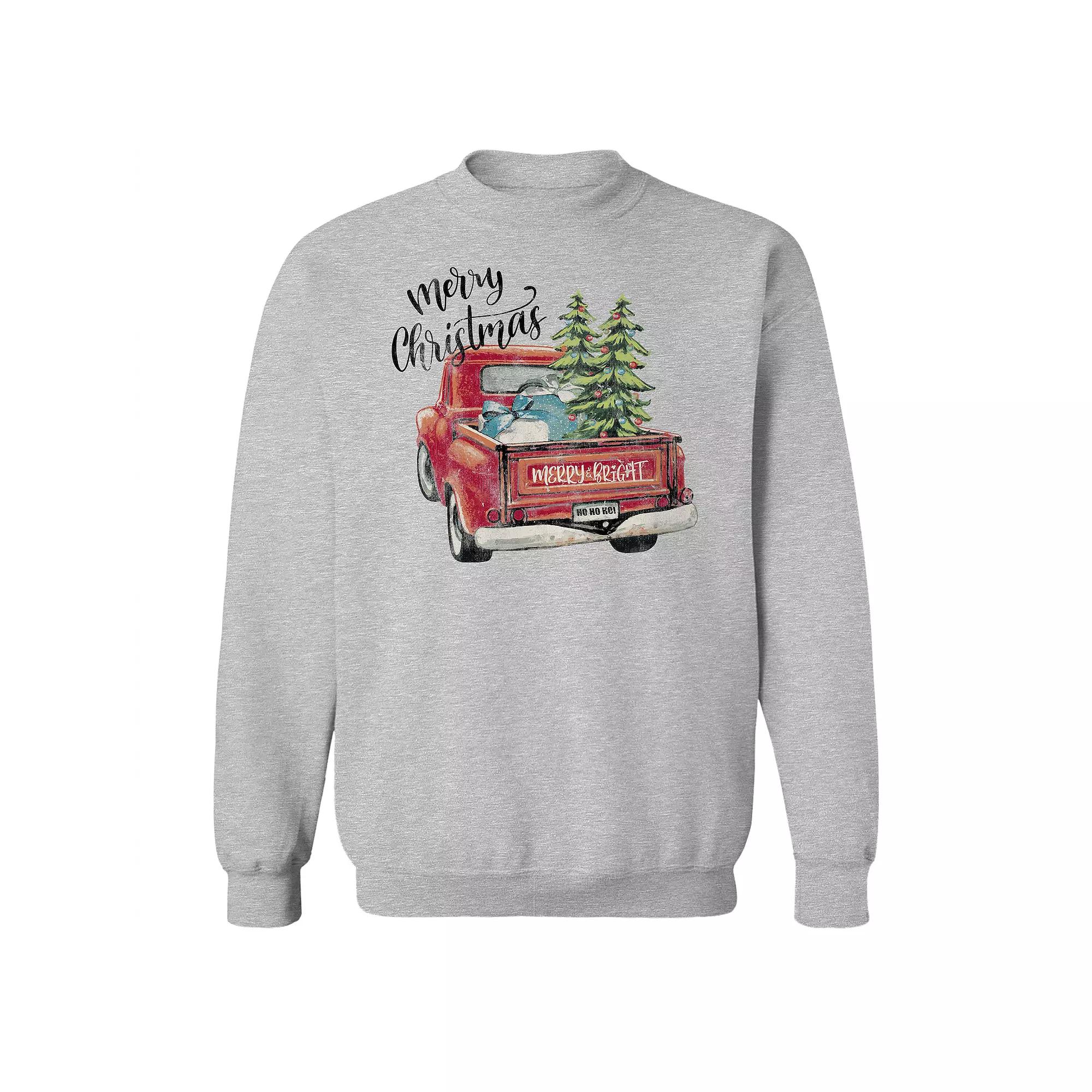 Men's Merry Christmas Fleece Sweatshirt,  Product Image