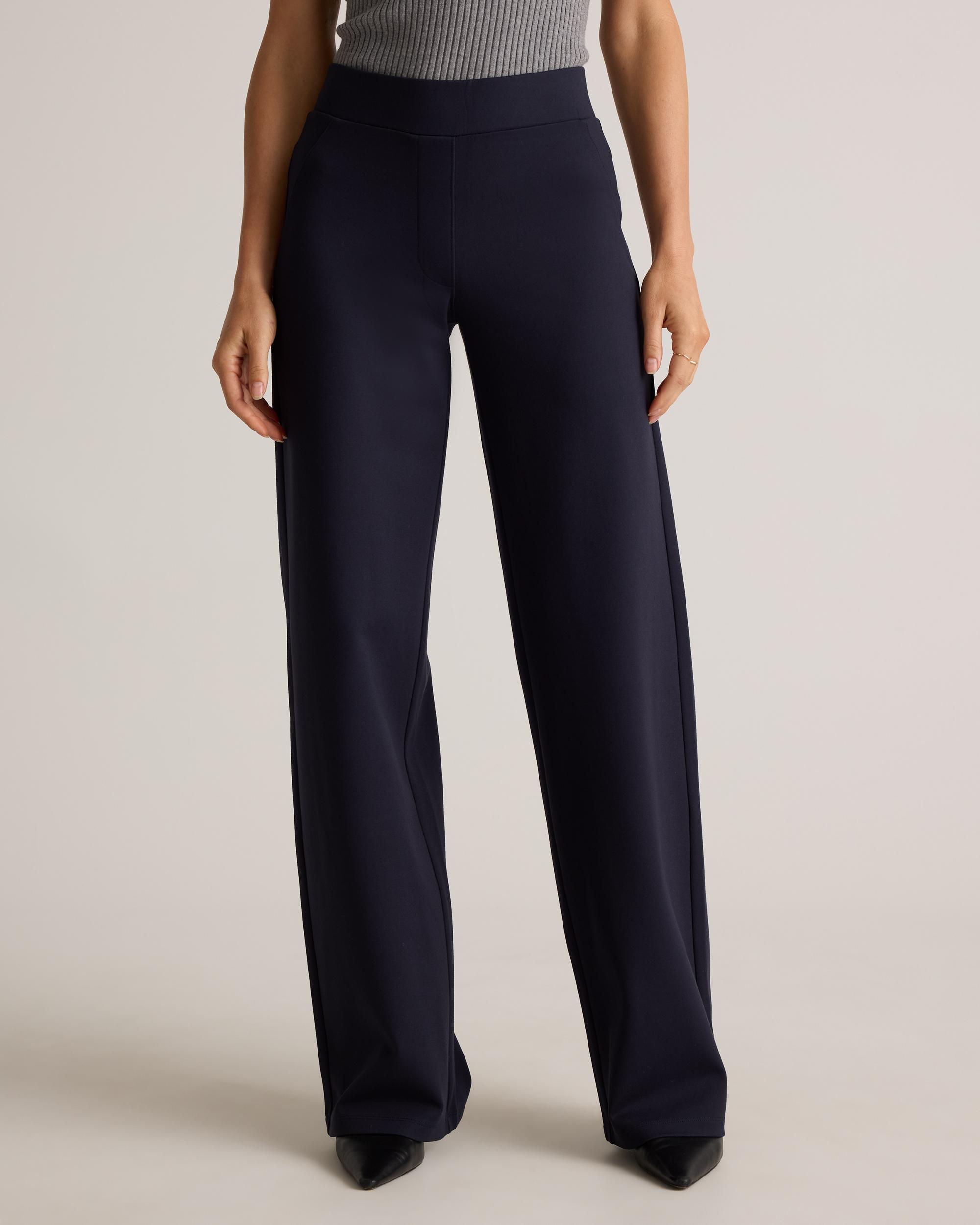 Quince | Women's Ultra-Stretch Ponte Wide Leg Pants Rayon Product Image