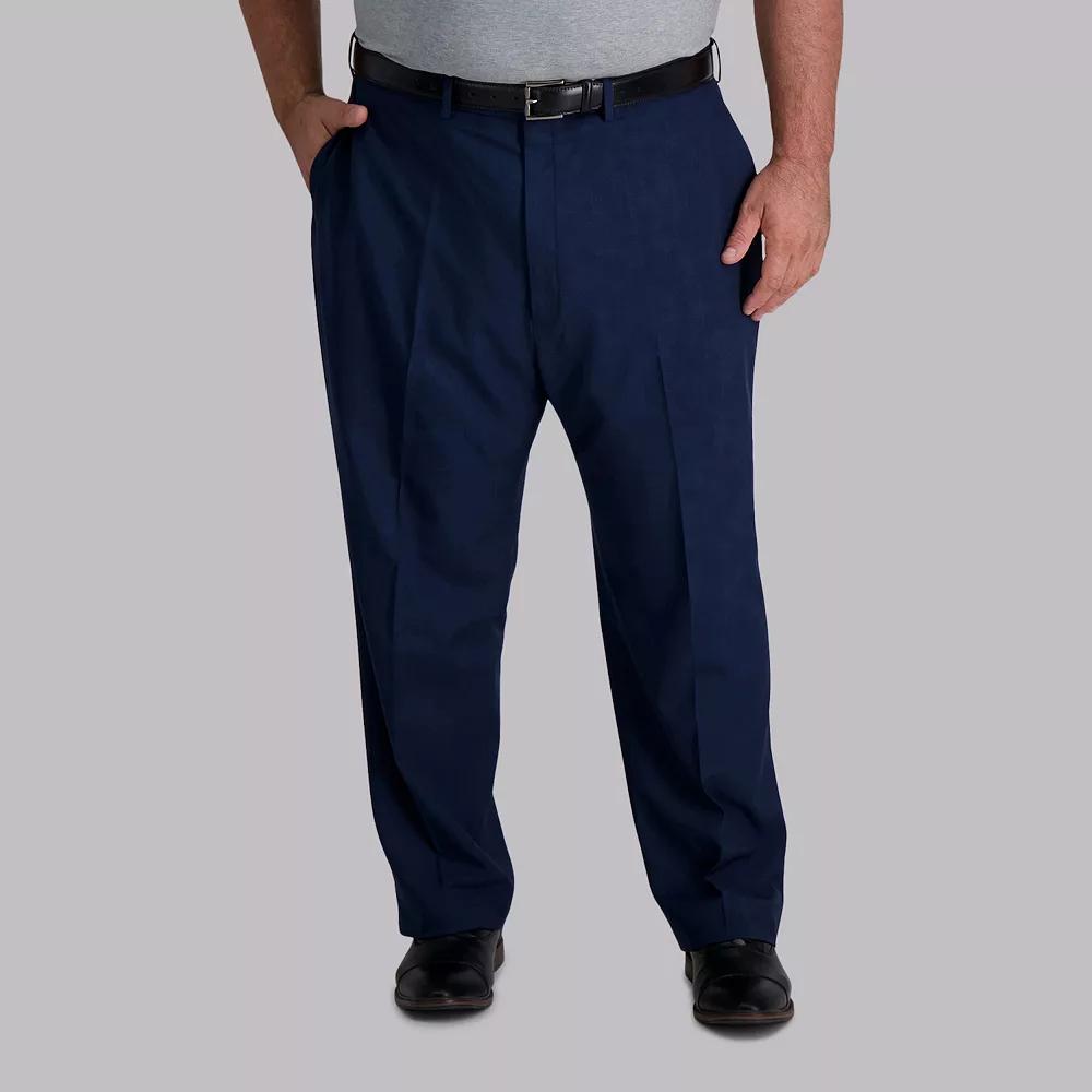 Big & Tall Haggar® Premium Comfort Expandable-Waist Classic-Fit Stretch Flat-Front Dress Pants, Men's,  Product Image