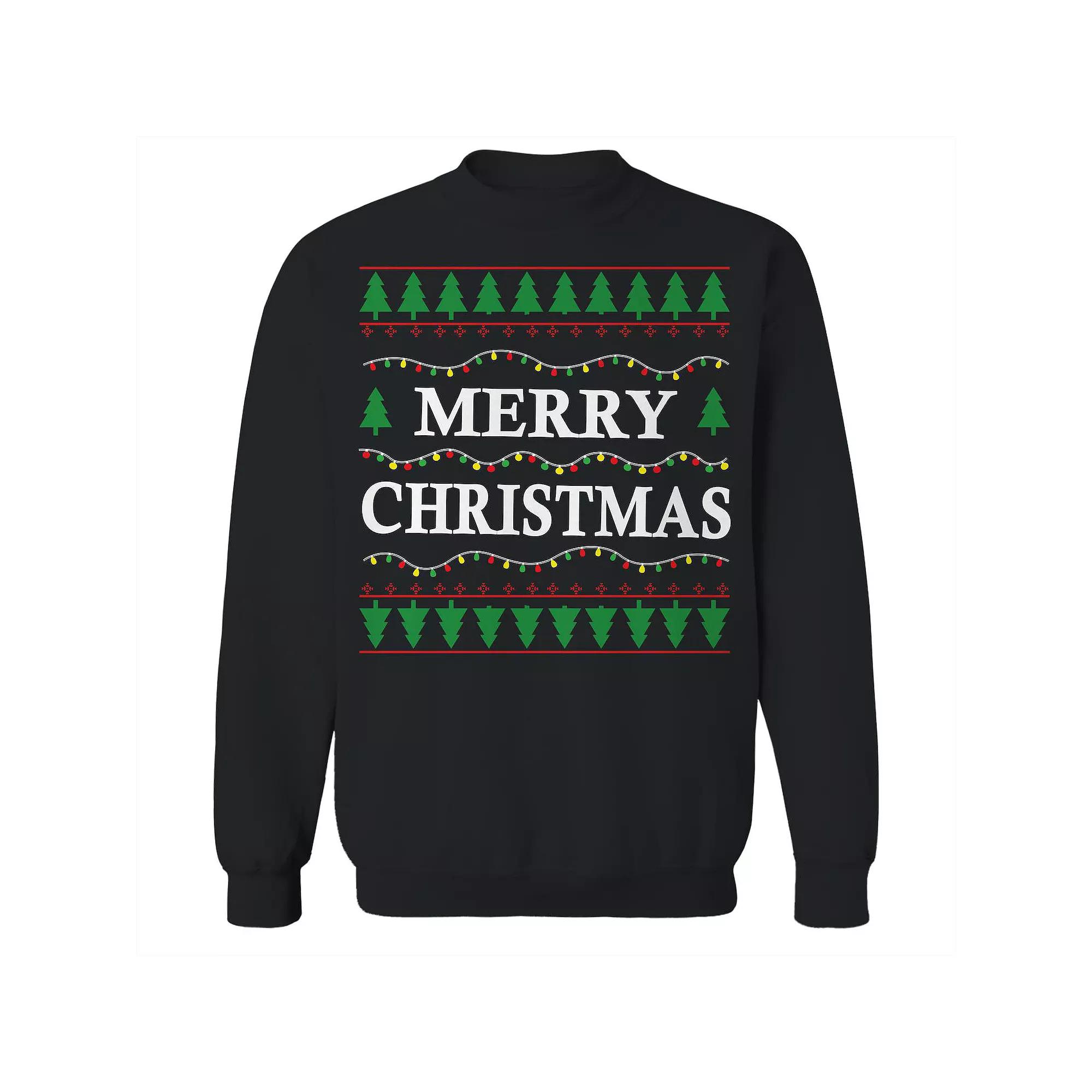 Men's Merry Tree Christmas Sweater Graphic Sweatshirt, Adult Unisex,  Product Image